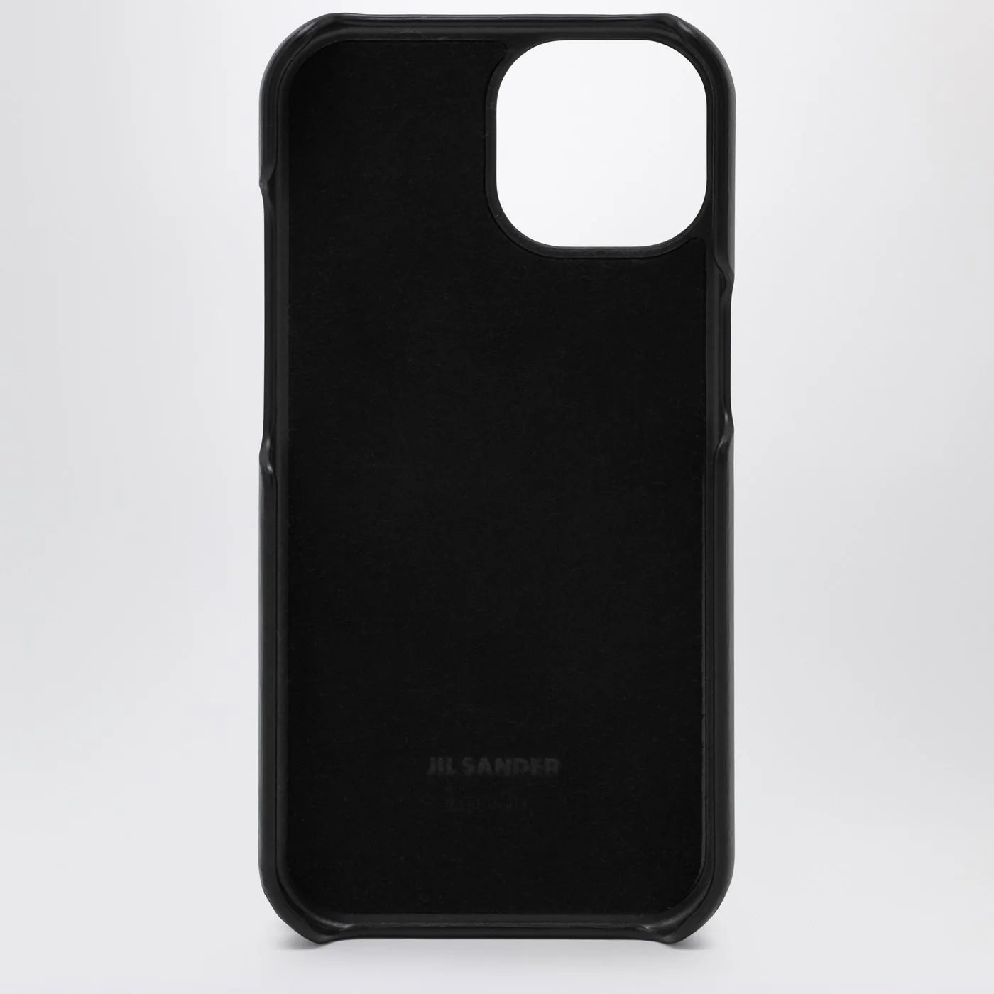 Jil Sander Black iPhone 15 Pro cover with logo