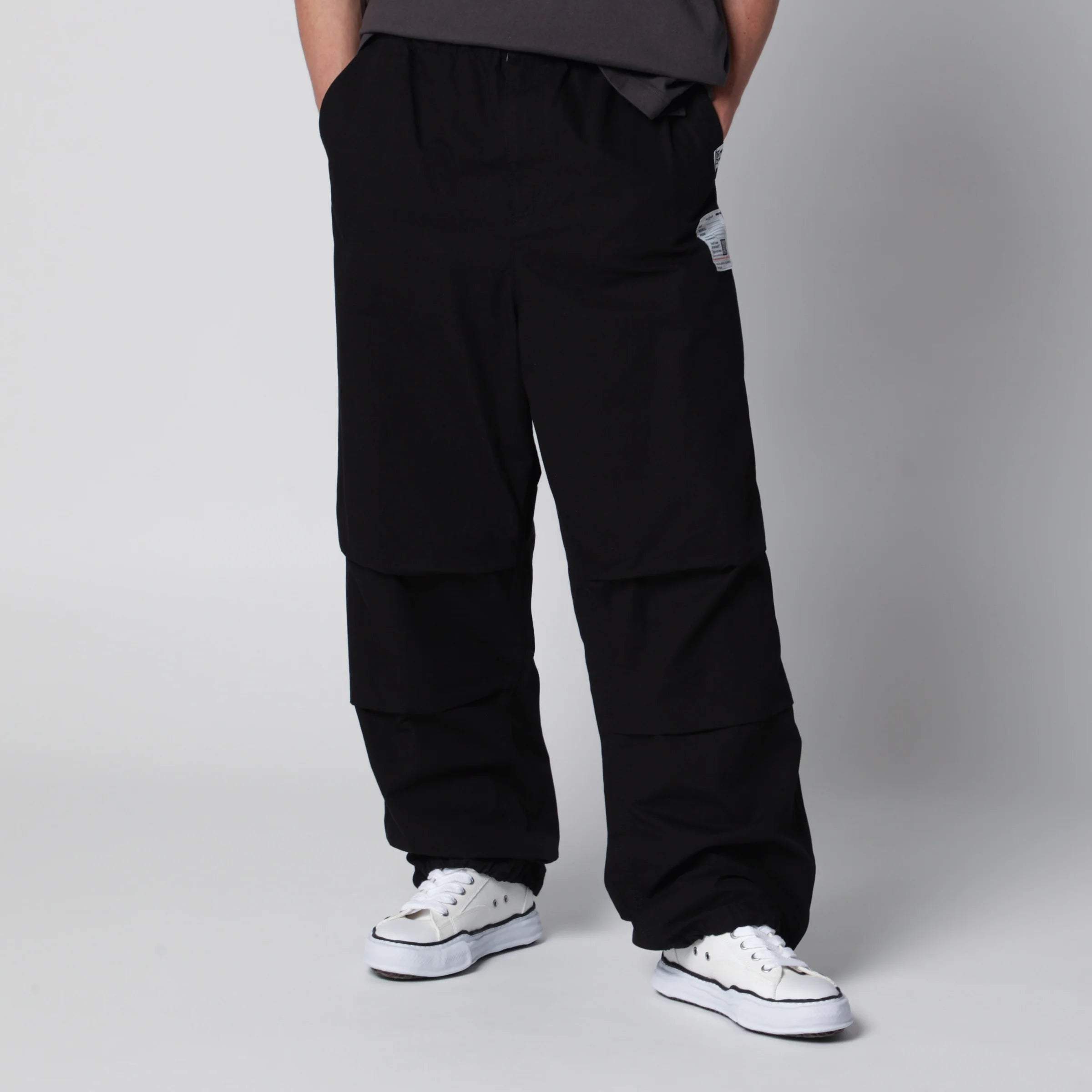 Maison MIHARA YASUHIRO Black cotton ripstop parachute trousers