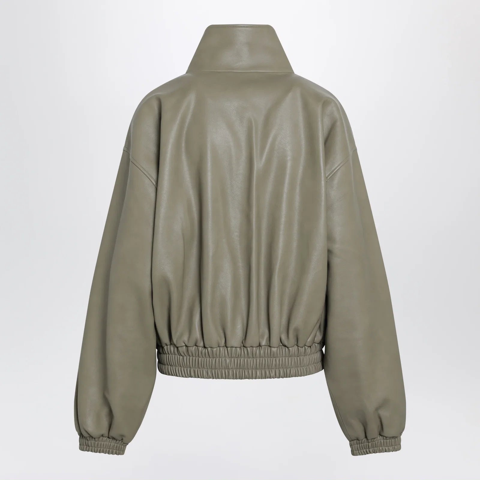 The Frankie Shop Nolita faux leather bomber jacket in sage