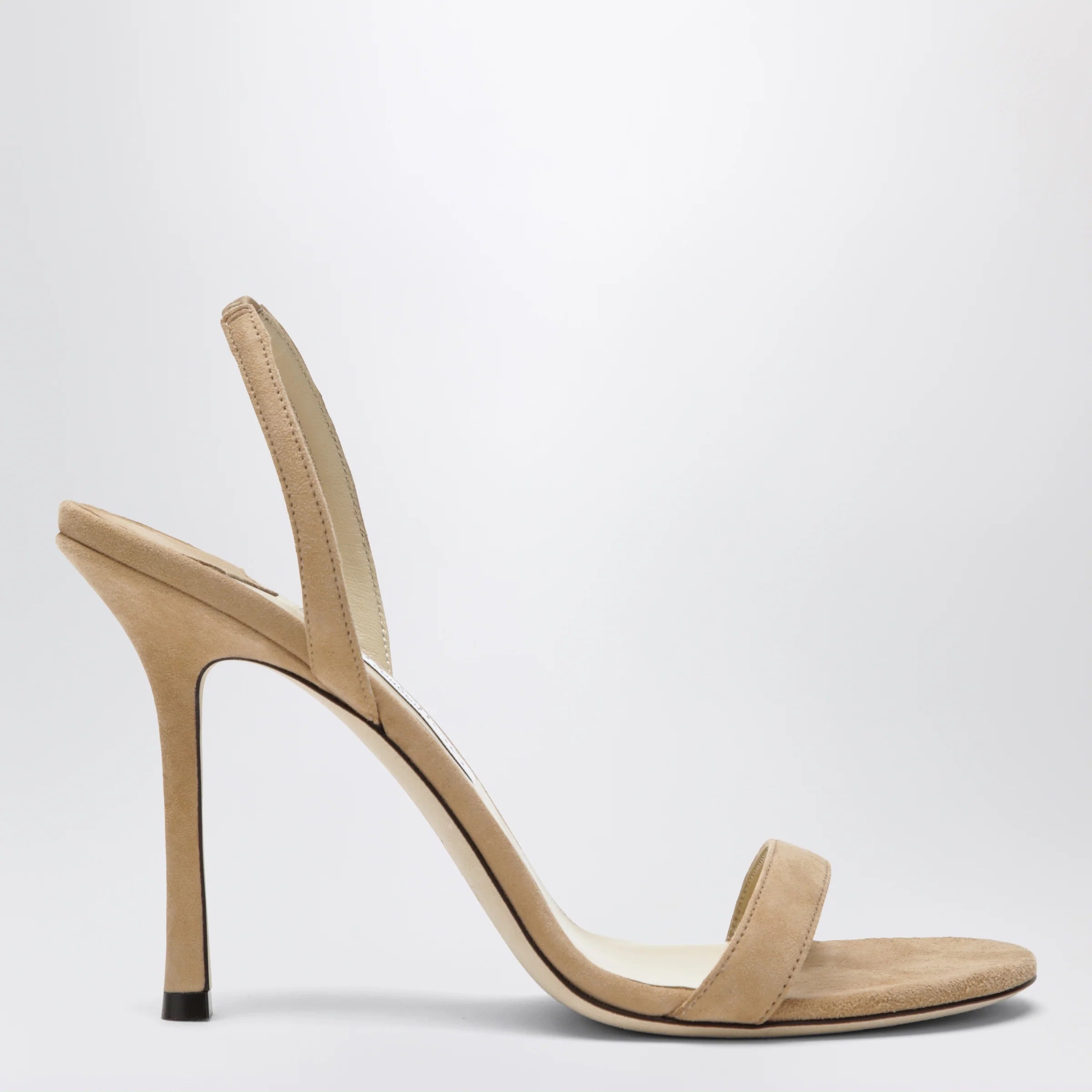 Jimmy Choo Jenn 100 beige suede sandals
