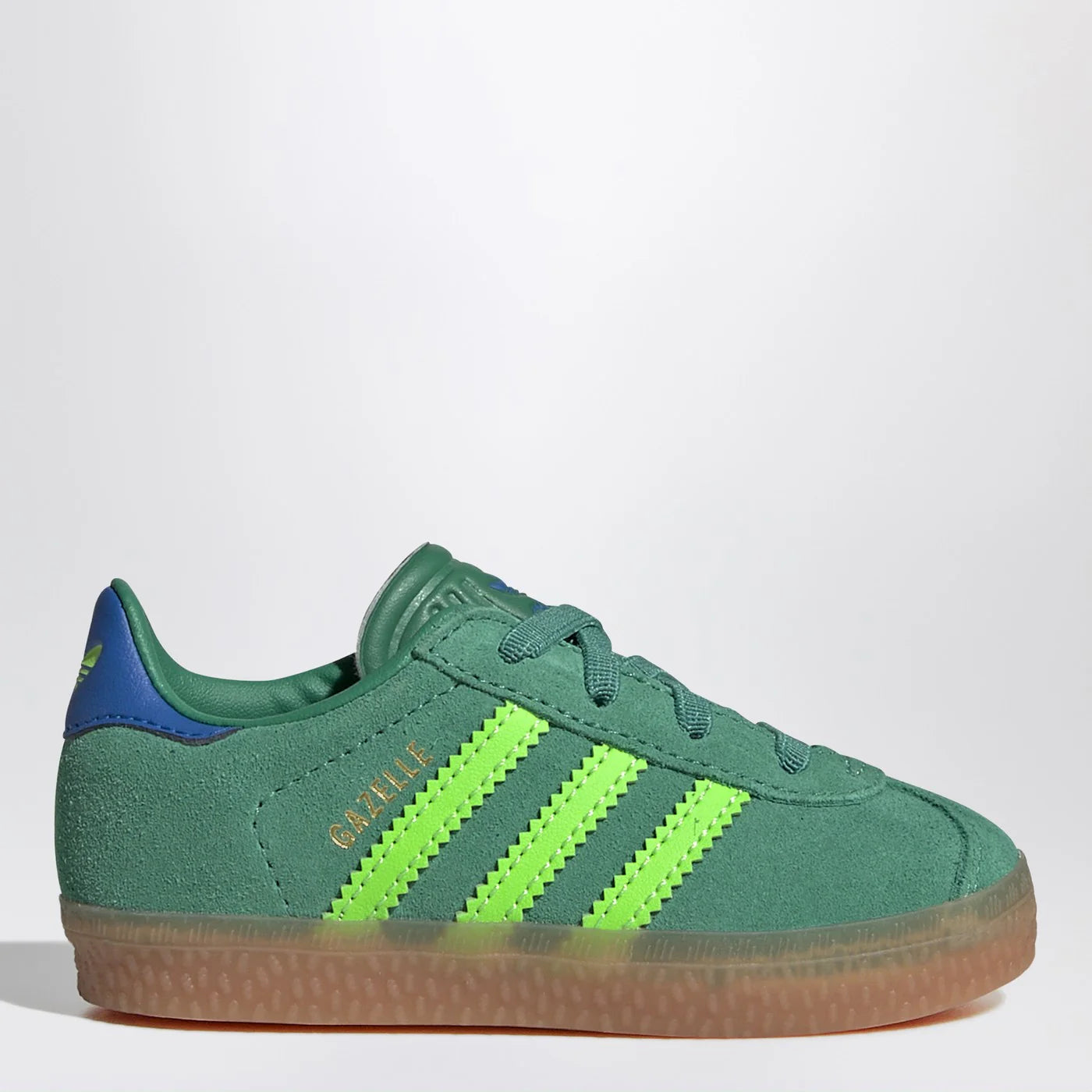 adidas Originals Green Gazelle sneaker with elastic laces
