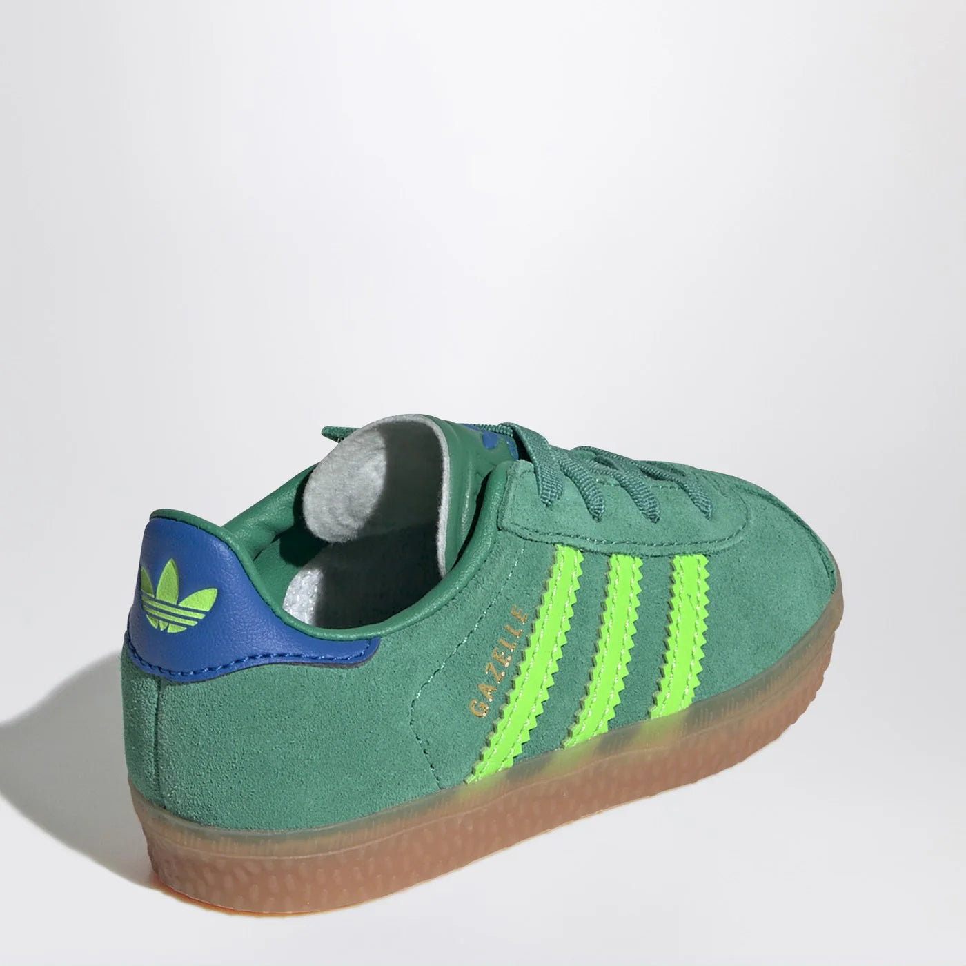 adidas Originals Green Gazelle sneaker with elastic laces
