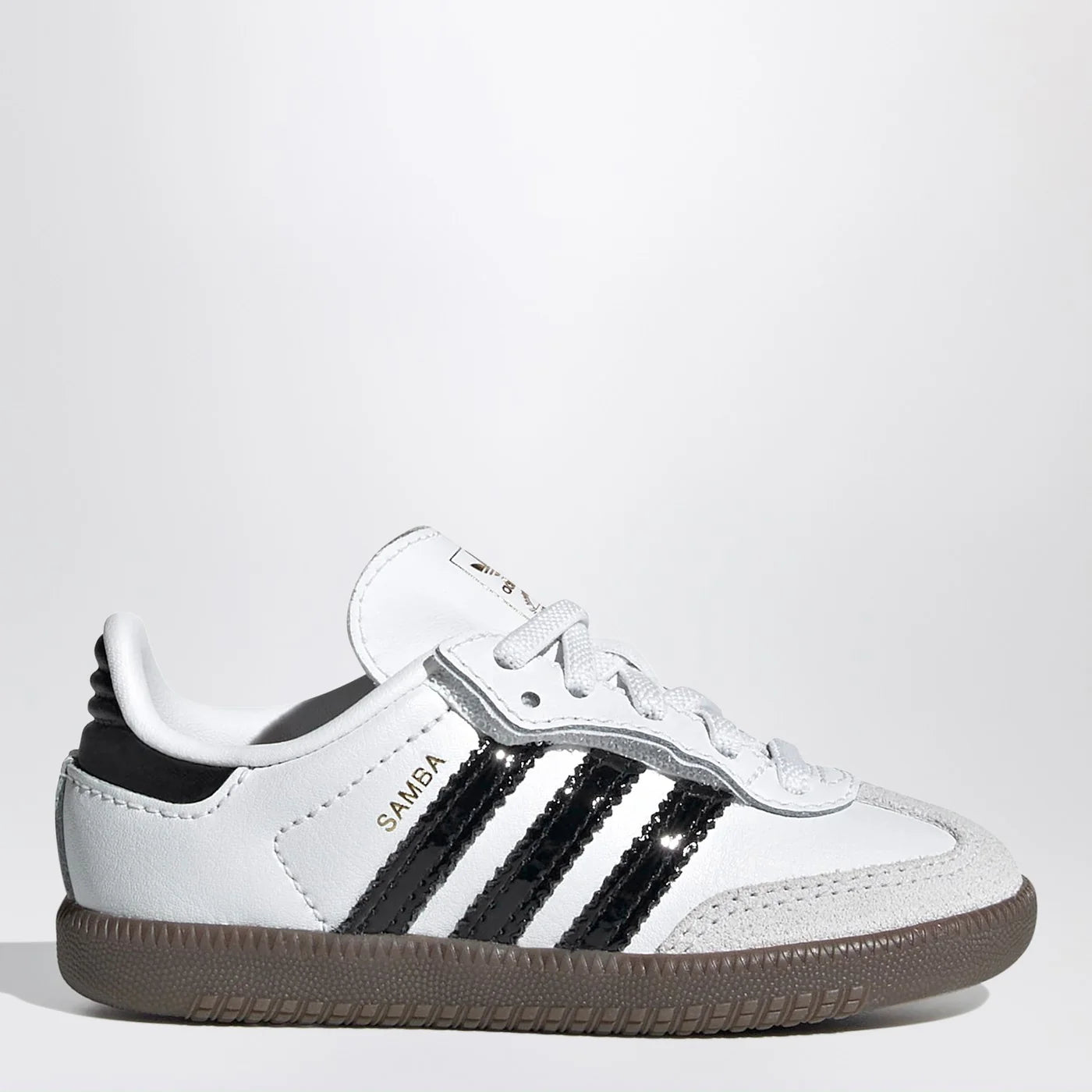 adidas Originals Samba white/black sneakers with elastic laces