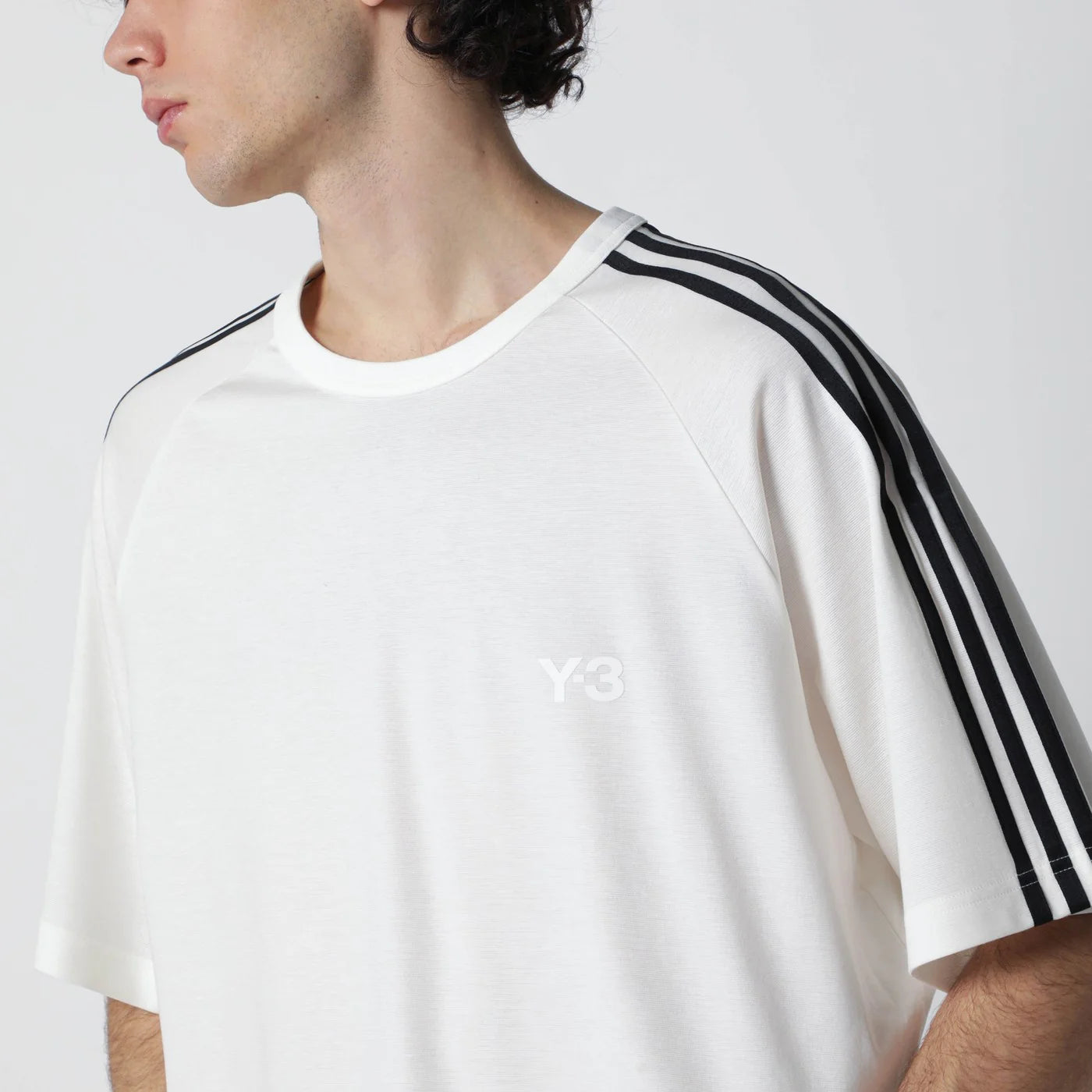 adidas Y-3 Oversized Core White T-shirt with logo