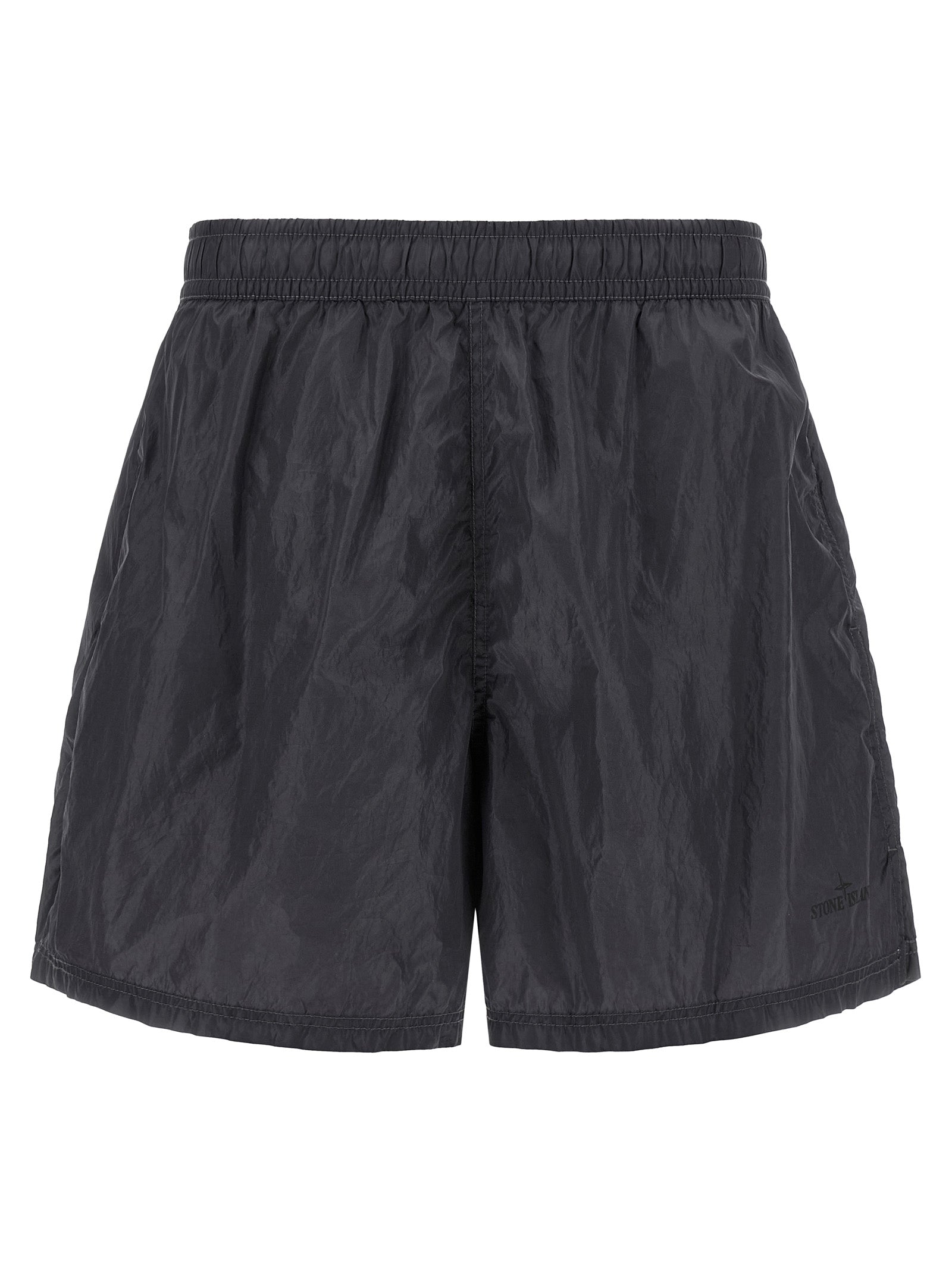 Stone Island Logo Print Swim Shorts