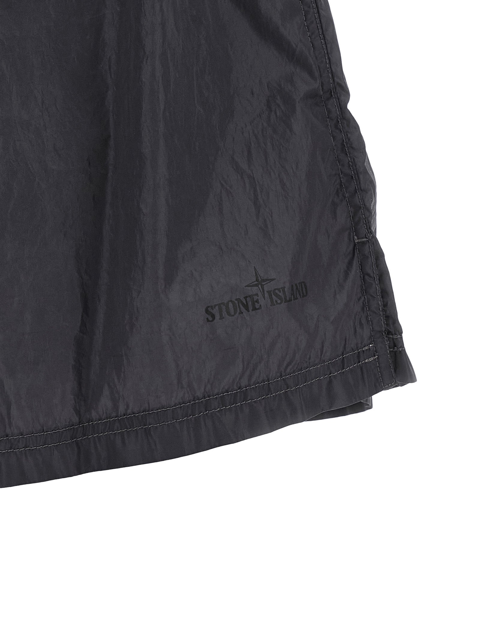Stone Island Logo Print Swim Shorts