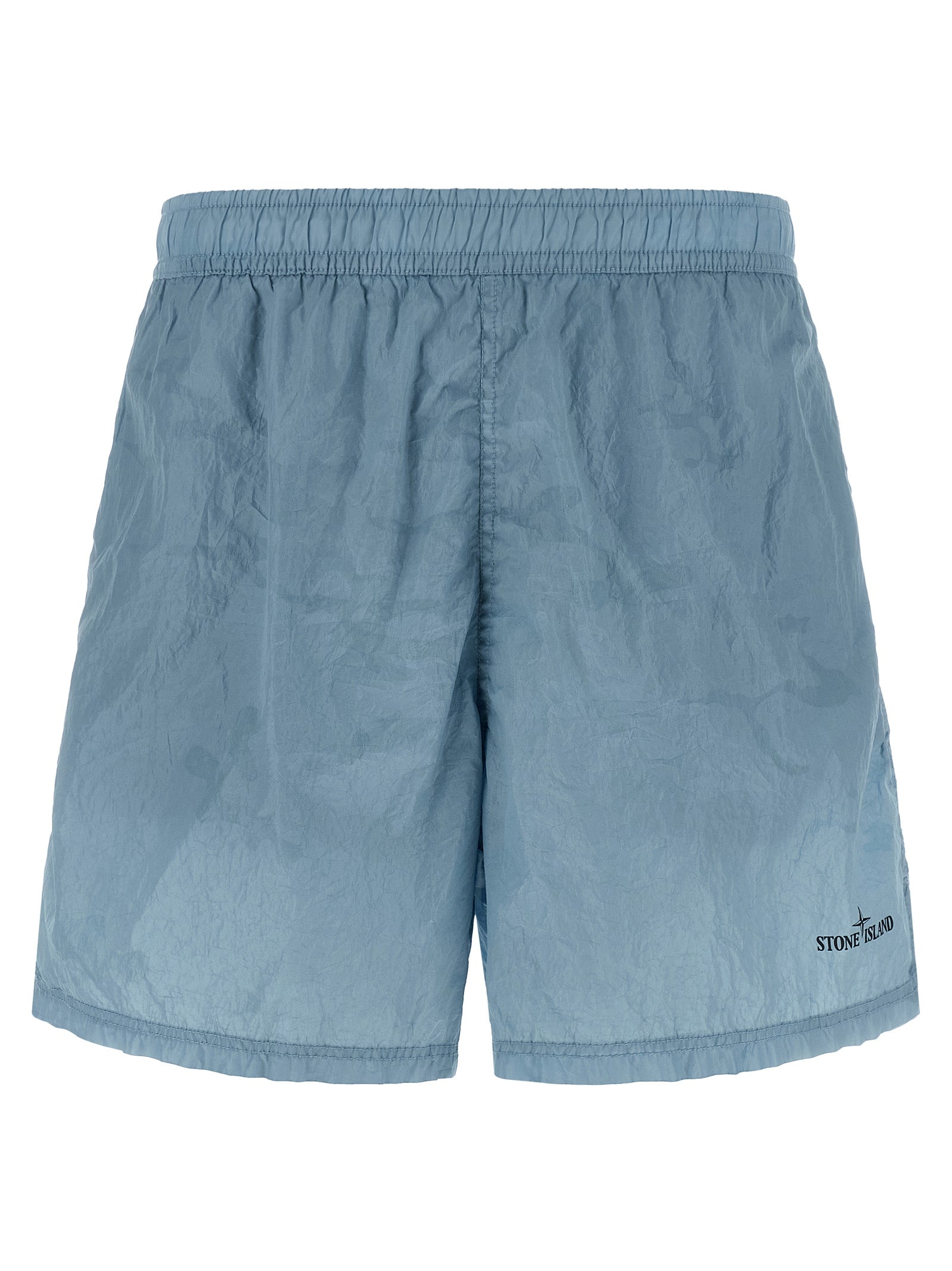 Stone Island Logo Print Swim Shorts