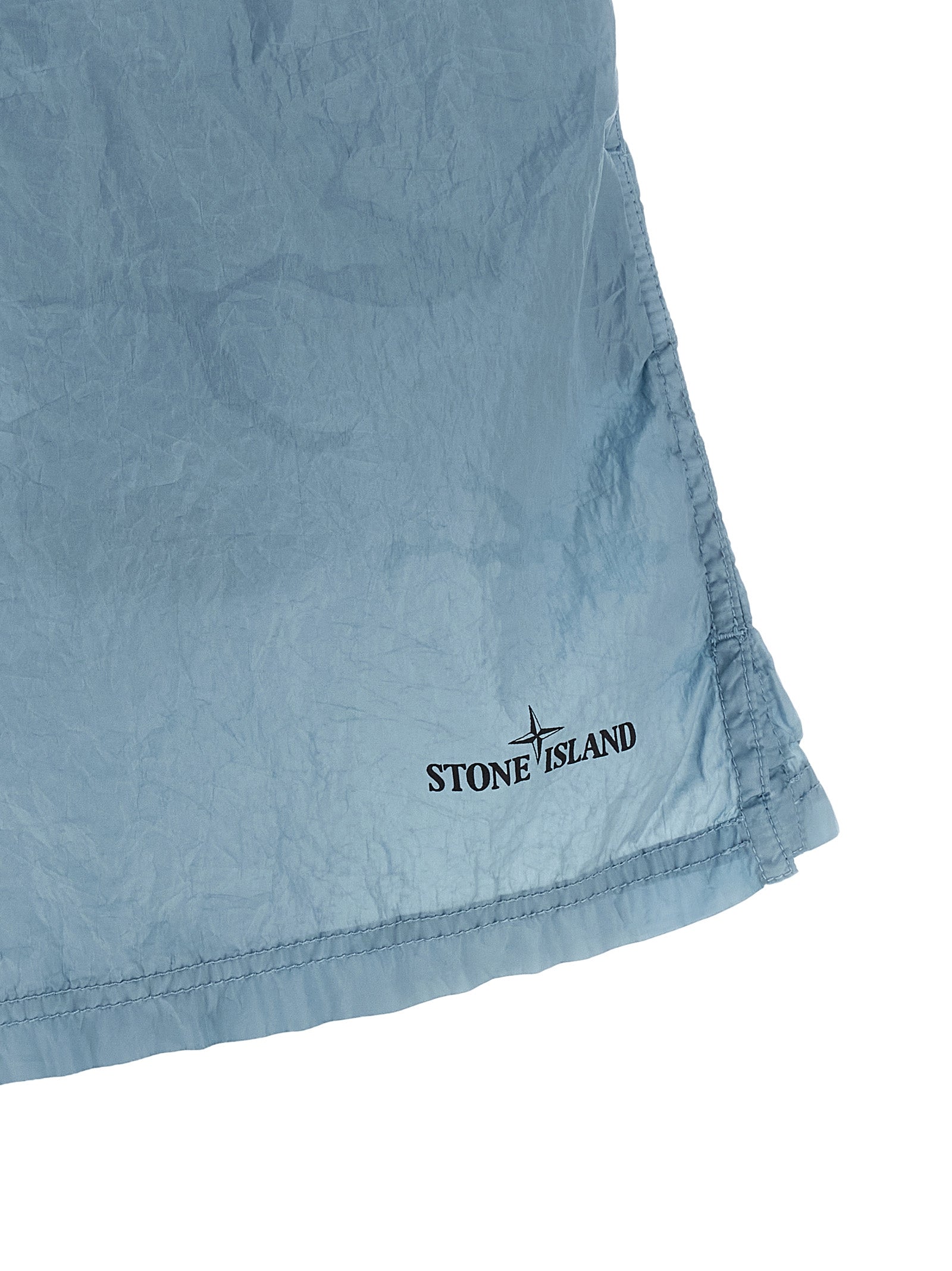 Stone Island Logo Print Swim Shorts
