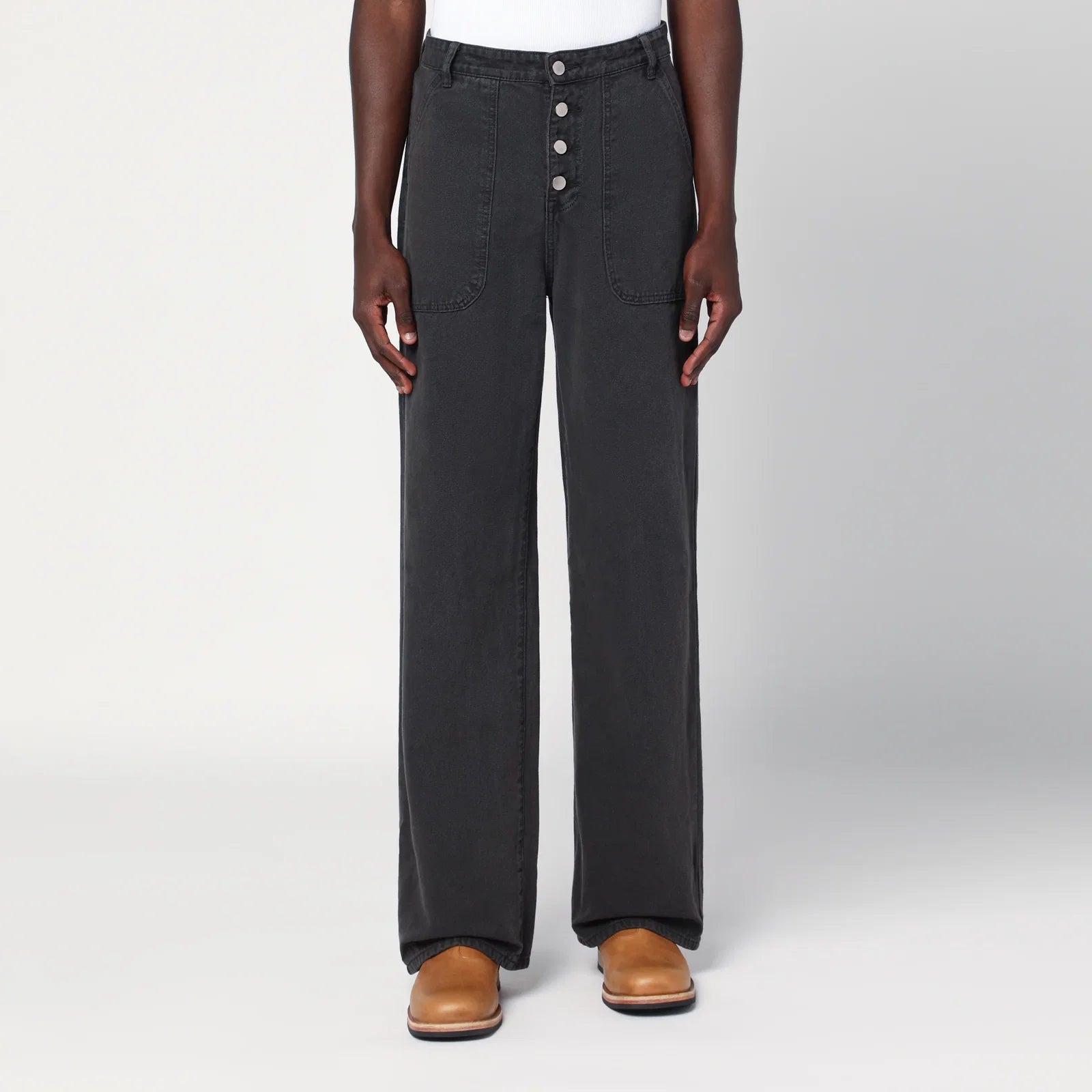 Basketcase Gallery Faded Black jeans with buttons