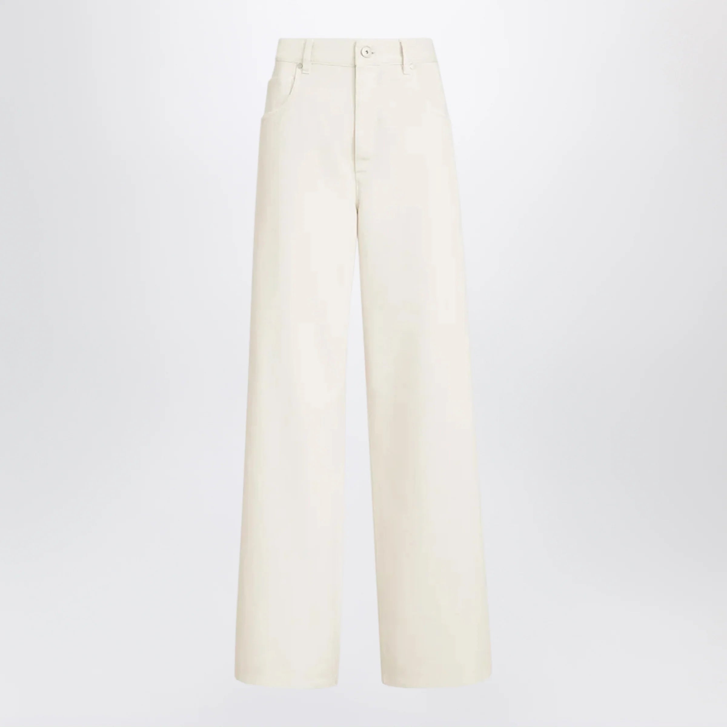 Brunello Cucinelli Relaxed-fit dyed denim trousers with monile detail