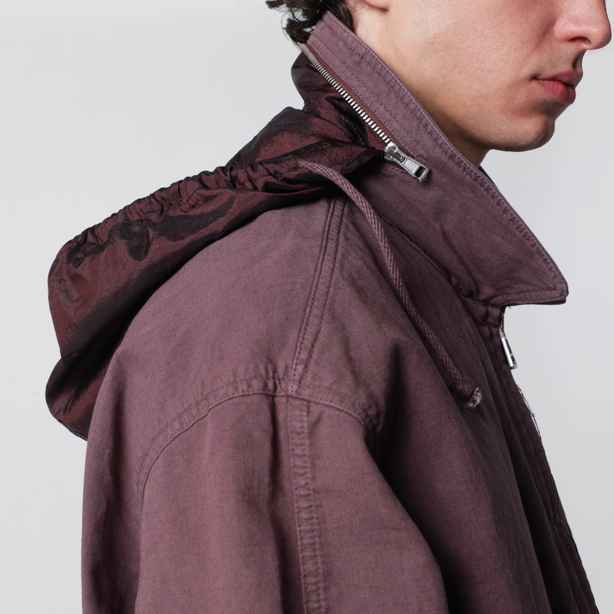 Our Legacy Command jacket in pink cotton and linen blend