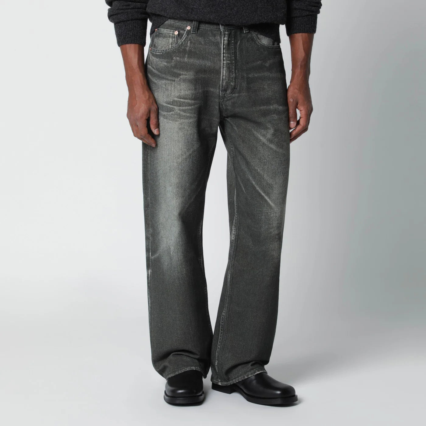 Our Legacy Black jeans with Aurora print