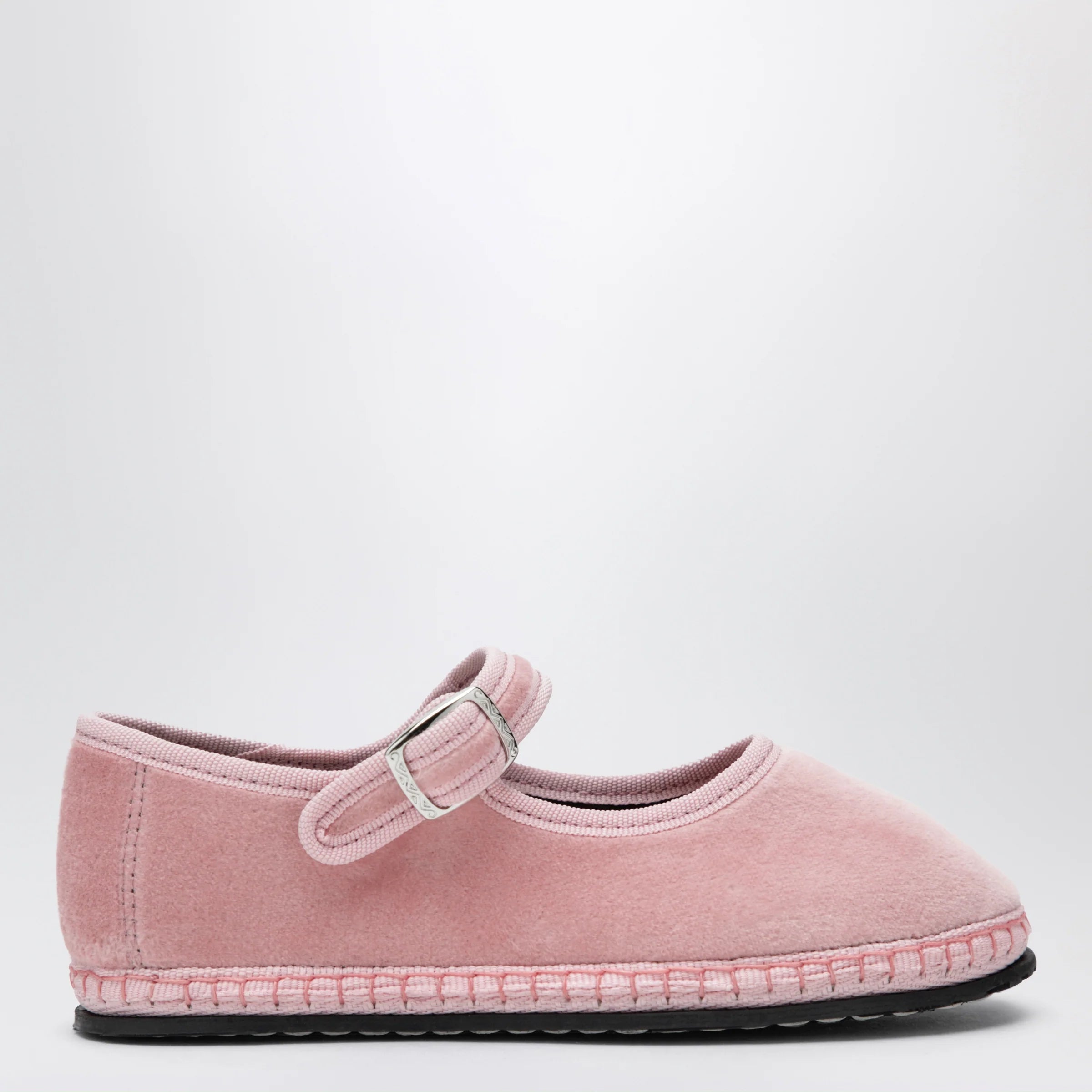 Piedàterre Venezia Pink velvet Mary Jane shoes