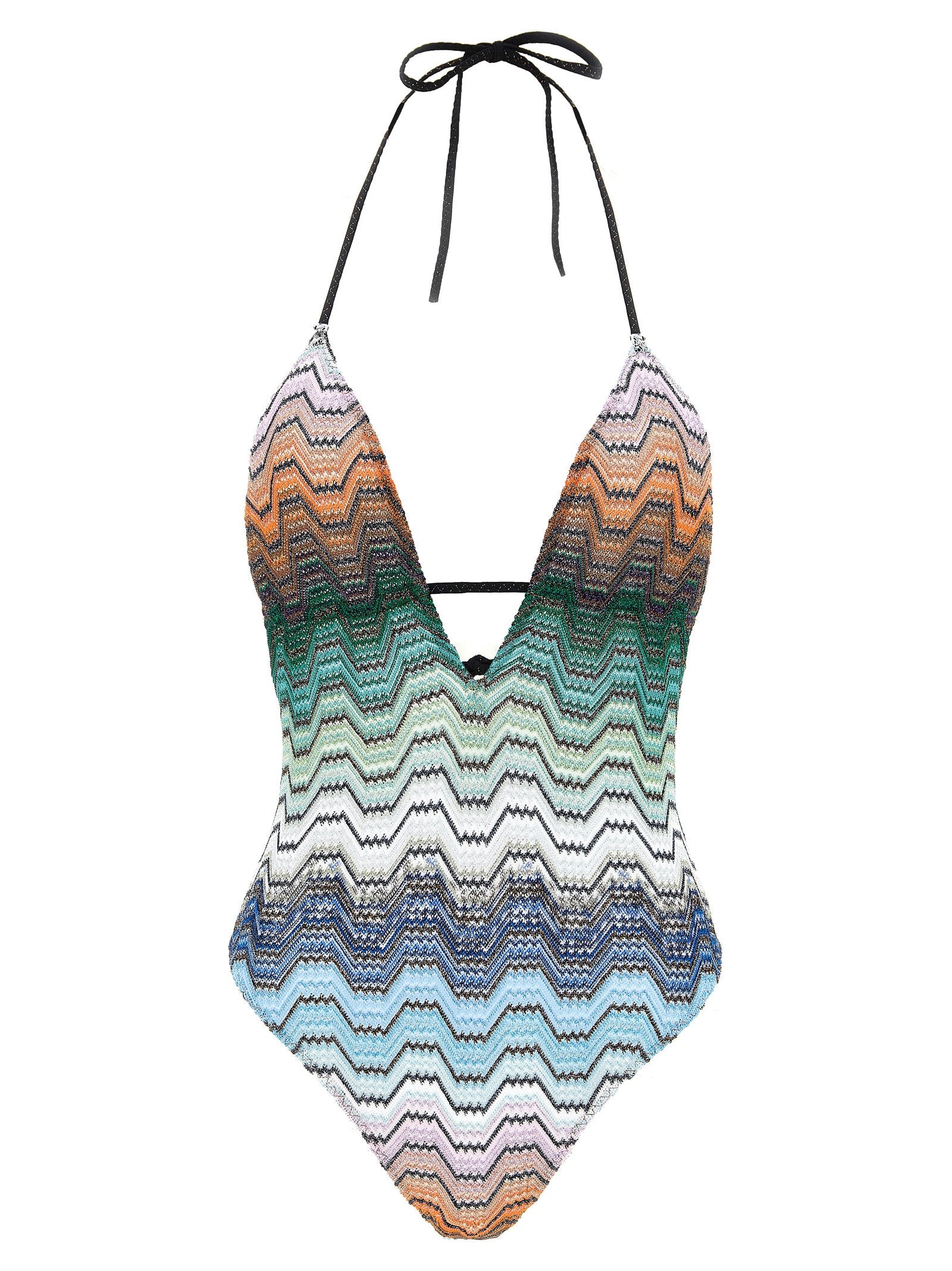 Missoni Greek Pattern One-piece Swimsuit