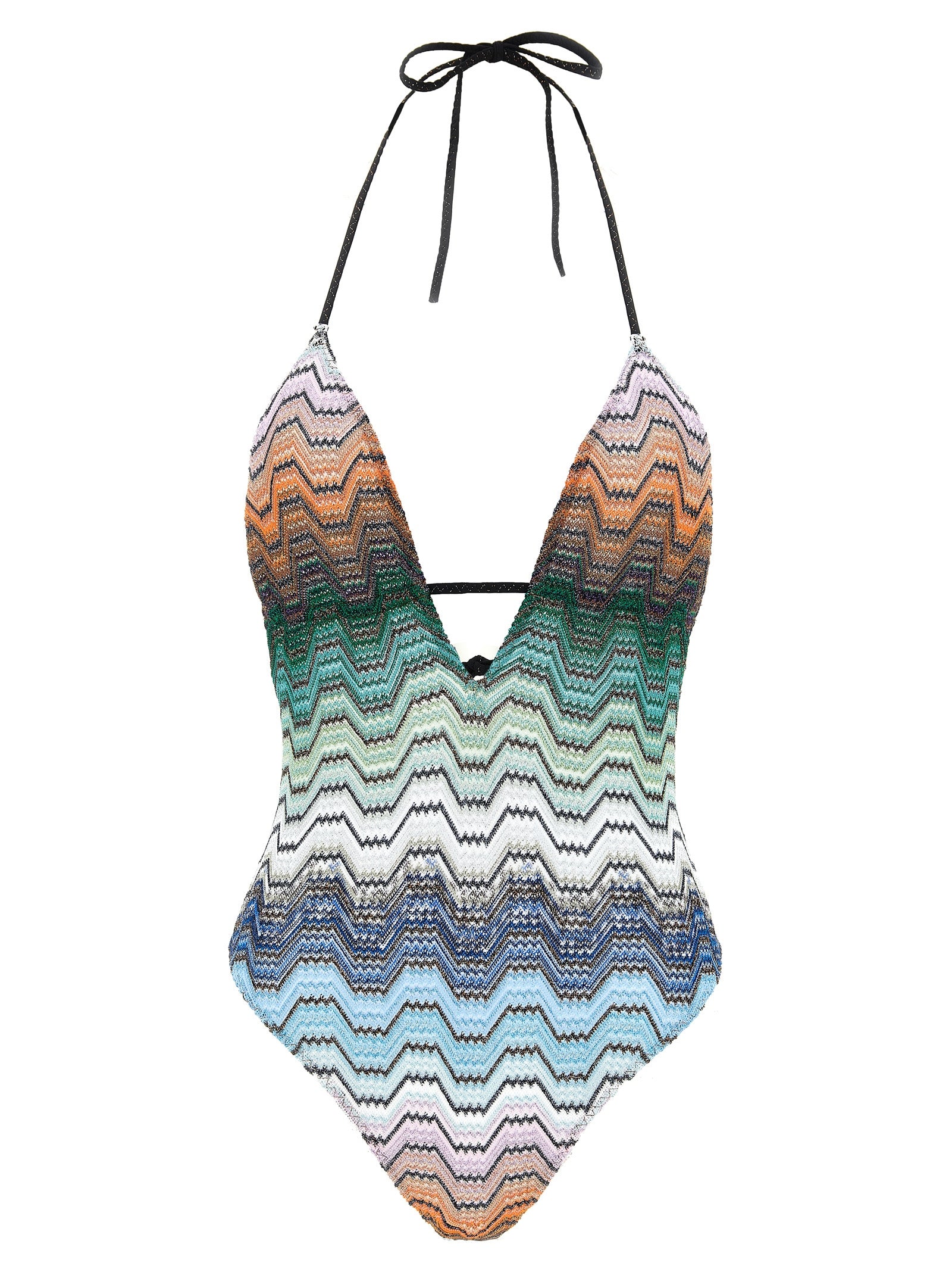 Missoni Greek Pattern One-piece Swimsuit