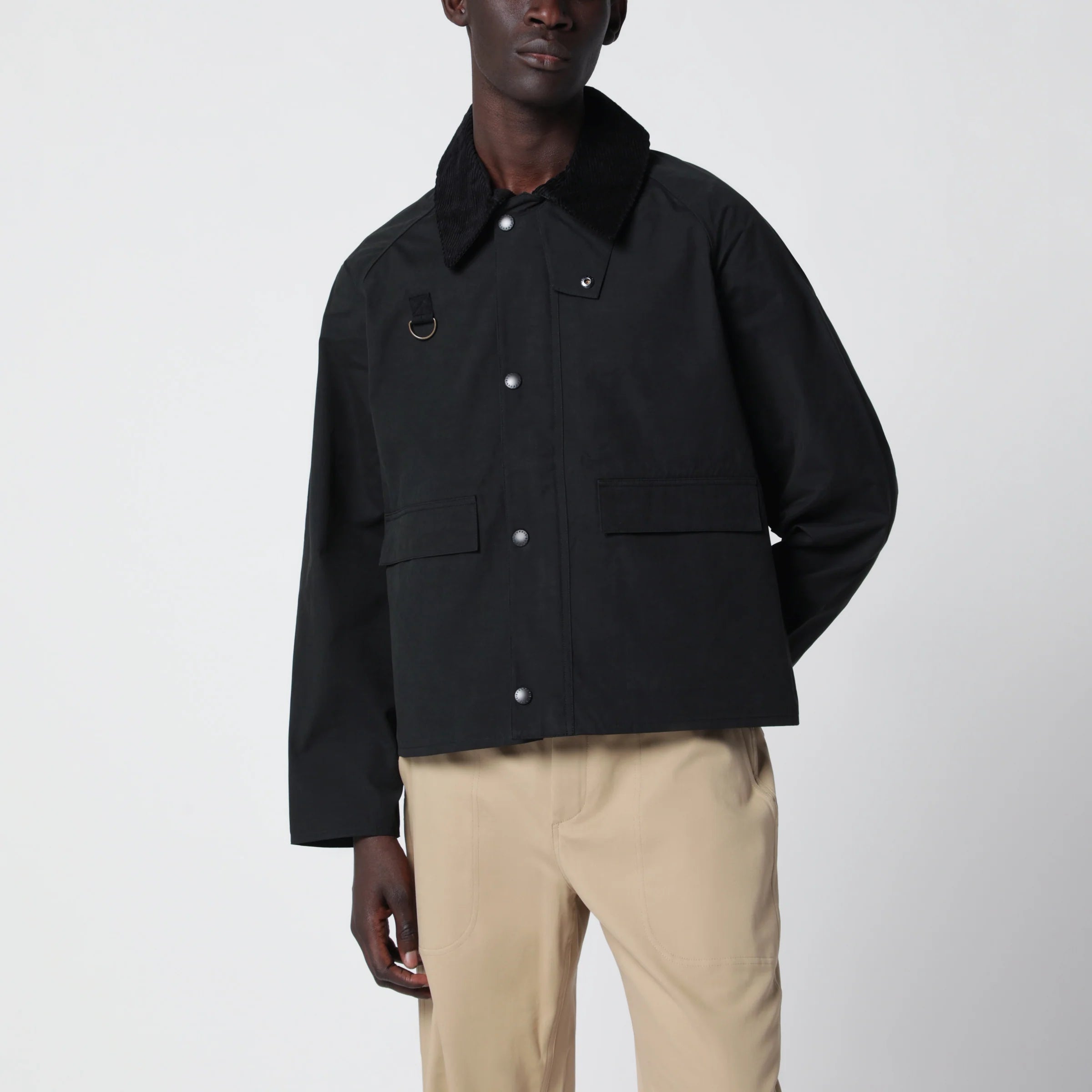 Barbour Black Spey jacket in cotton blend