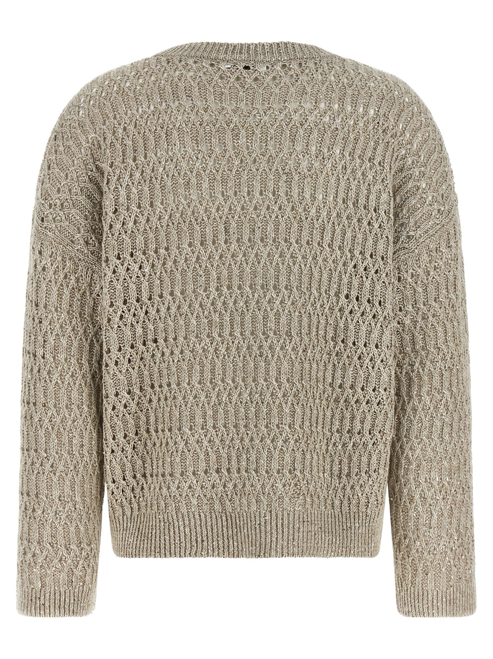Brunello Cucinelli Dazzling Braids Sweater