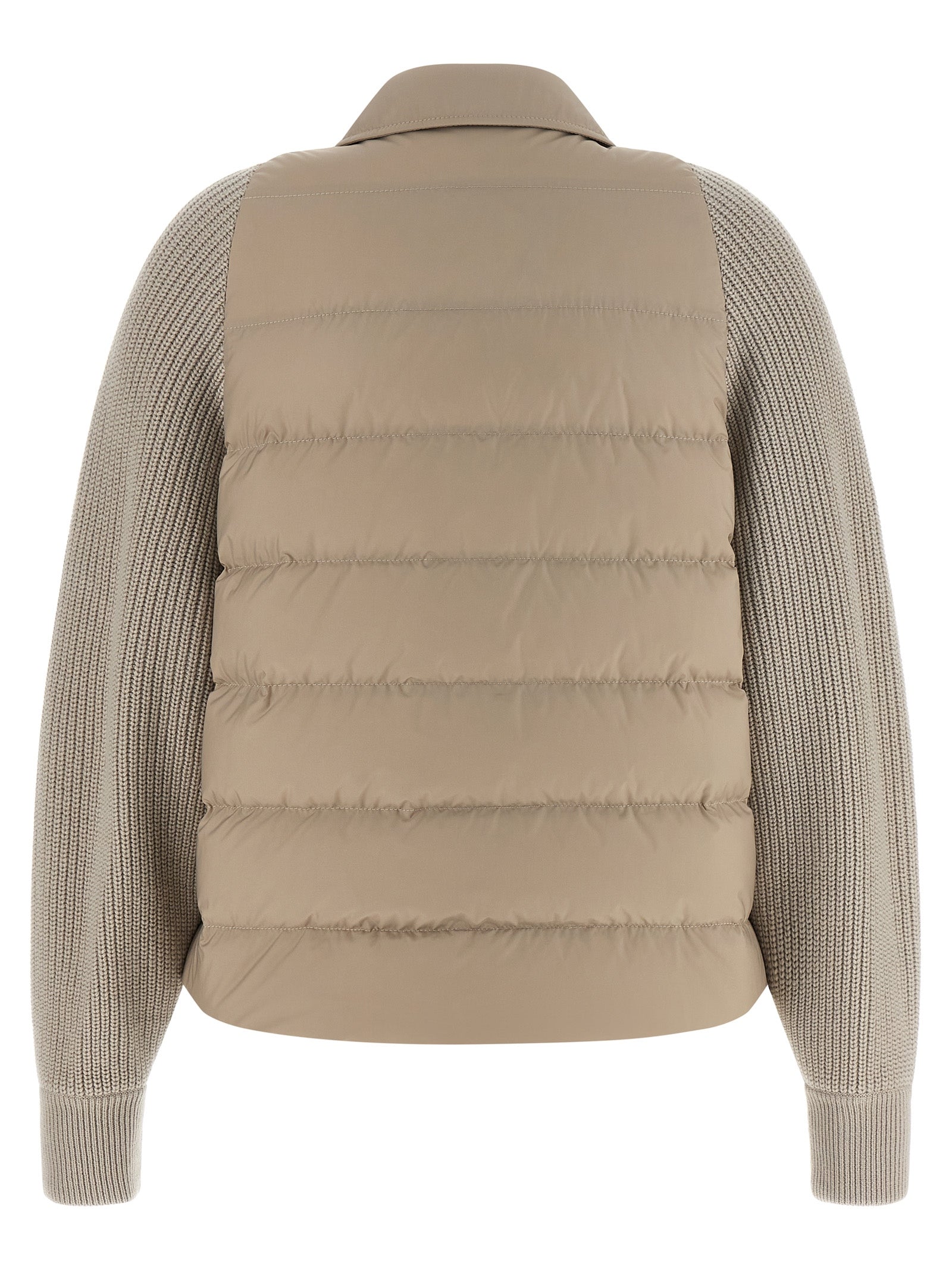 Brunello Cucinelli Shiny Flap Detail Down Jacket