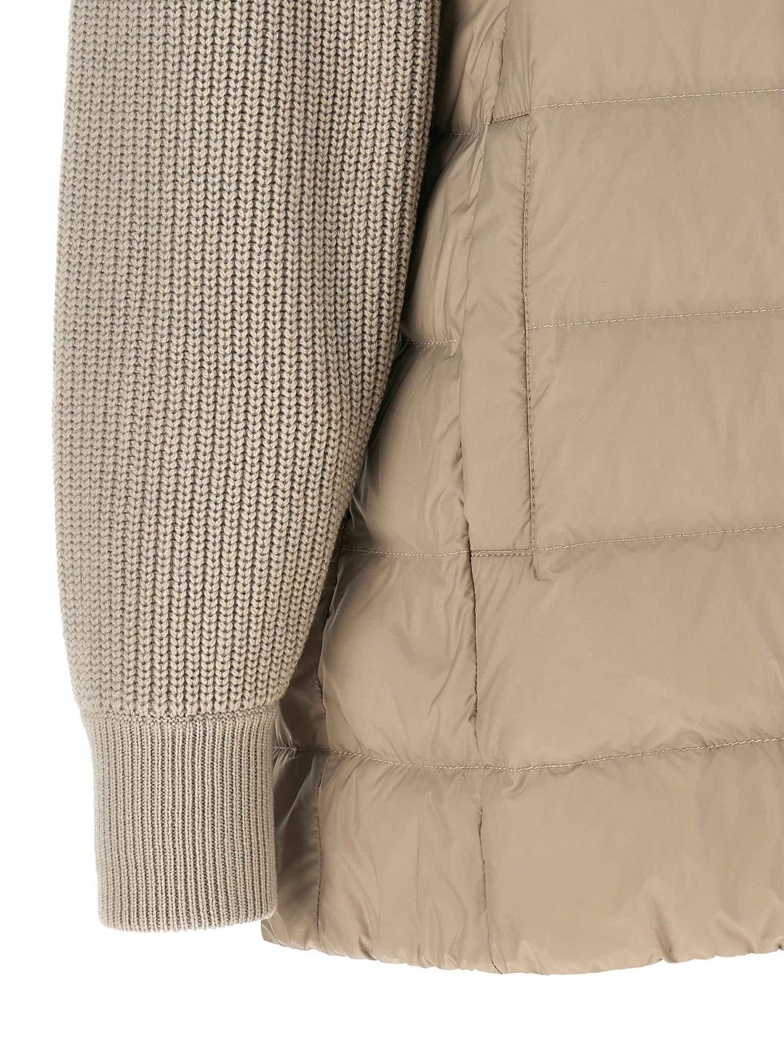 Brunello Cucinelli Shiny Zipper Pull Down Jacket