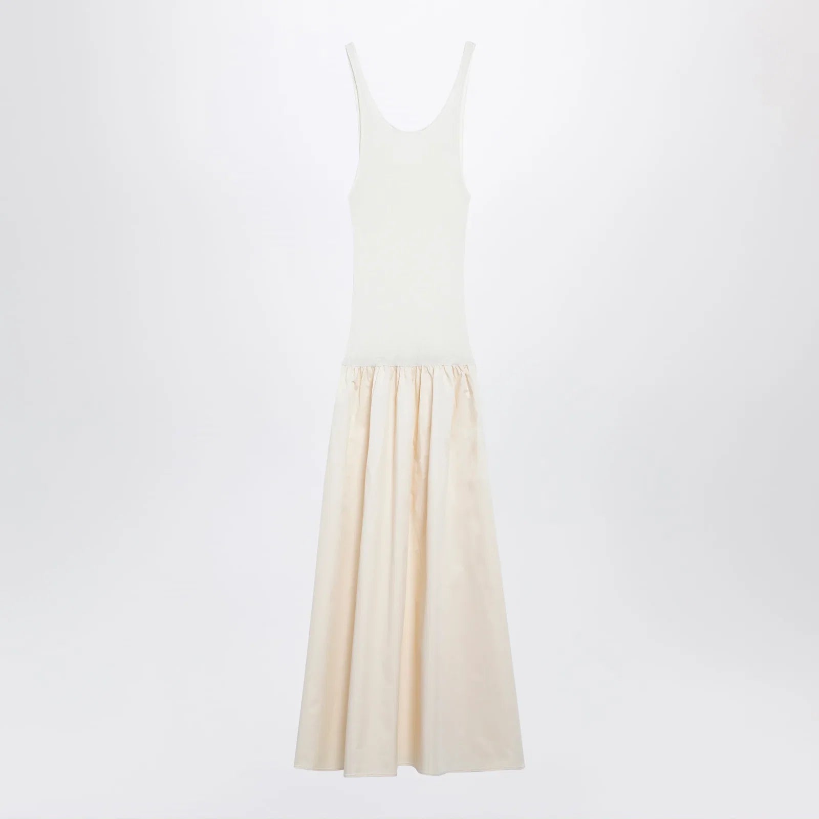 The Frankie Shop Iliya maxi dress in cream viscose and cotton