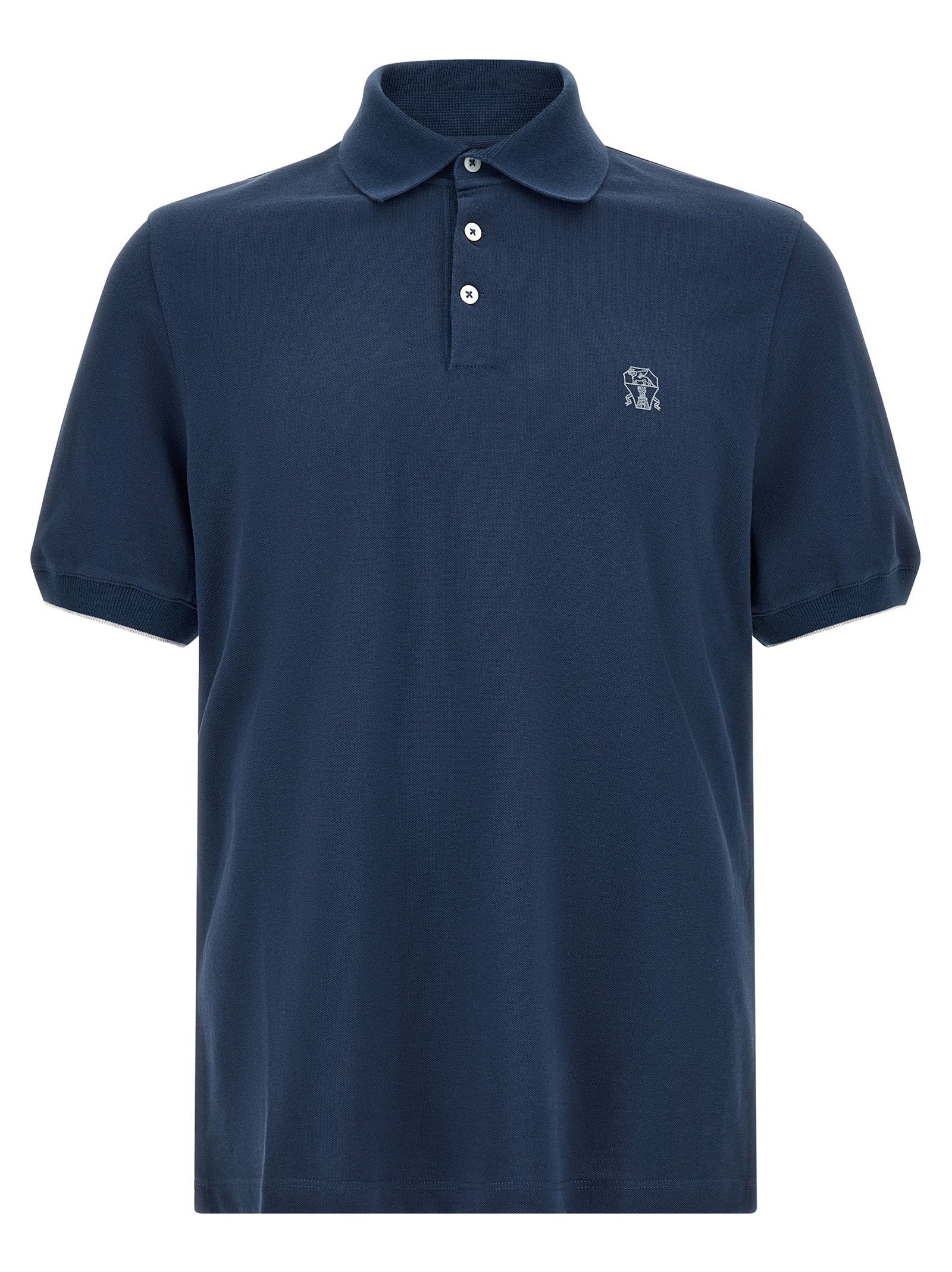 Brunello Cucinelli Logo Piqué Polo Shirt
