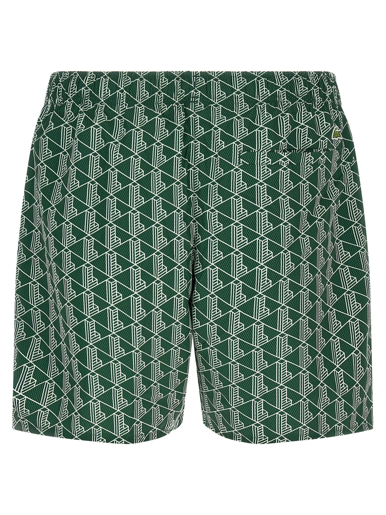 Lacoste Monogram Print Swimsuit