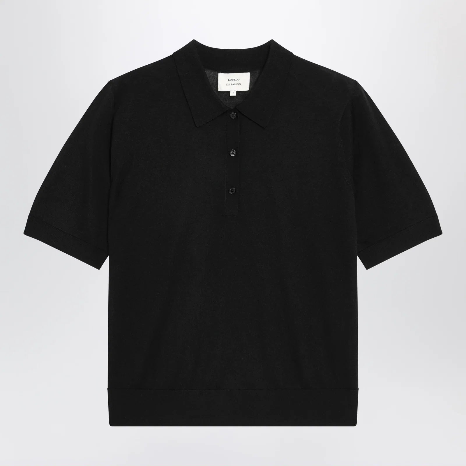 LouLou De Saison Black Migo Fluid Cashmere Polo