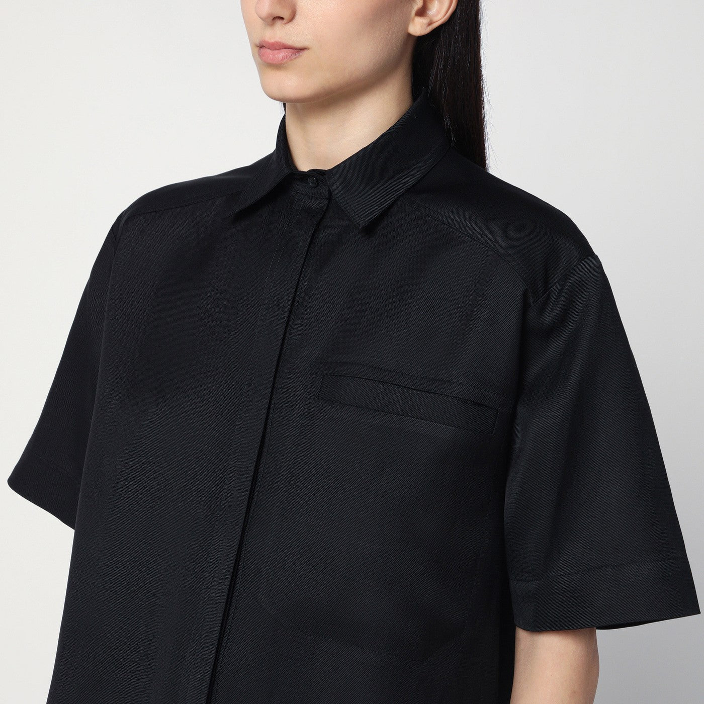 LouLou De Saison Black shirt in viscose and linen
