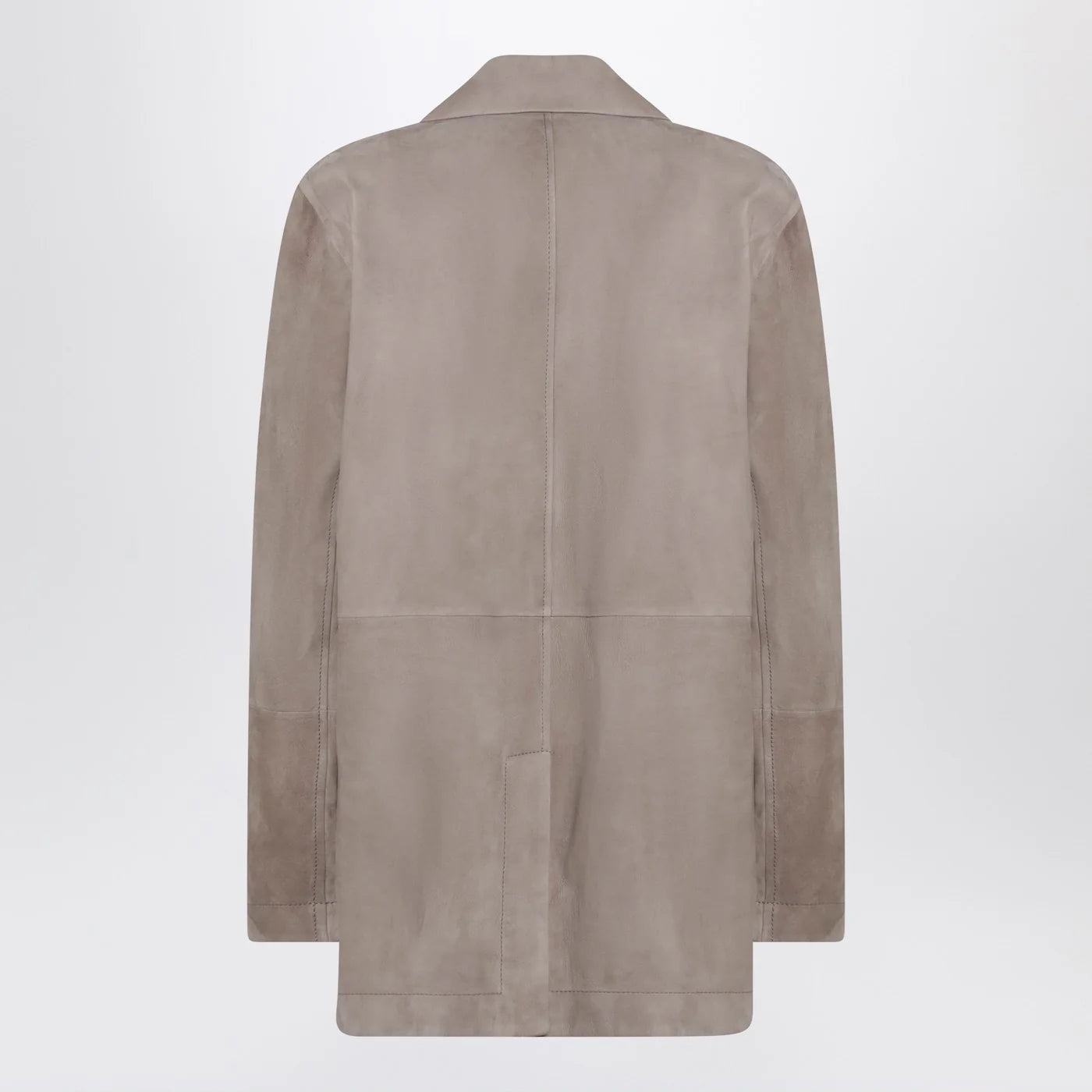 Brunello Cucinelli Light brown suede single-breasted blazer