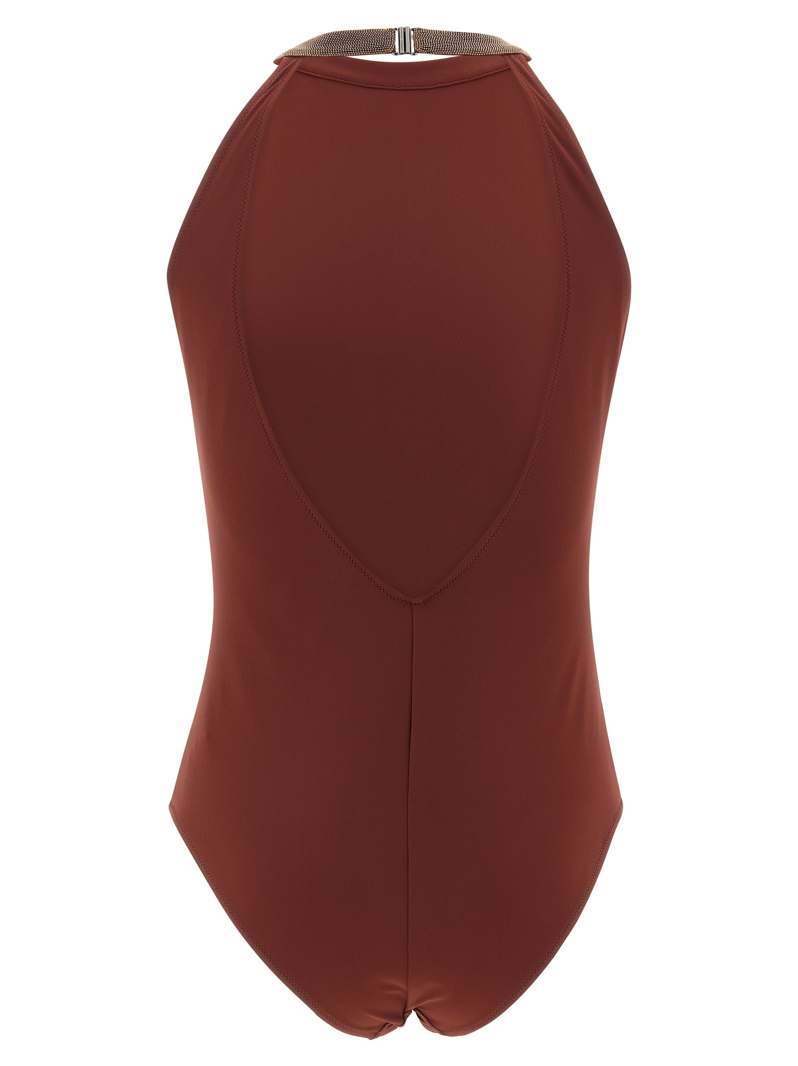 Brunello Cucinelli Precious Collar One-piece Swimsuit