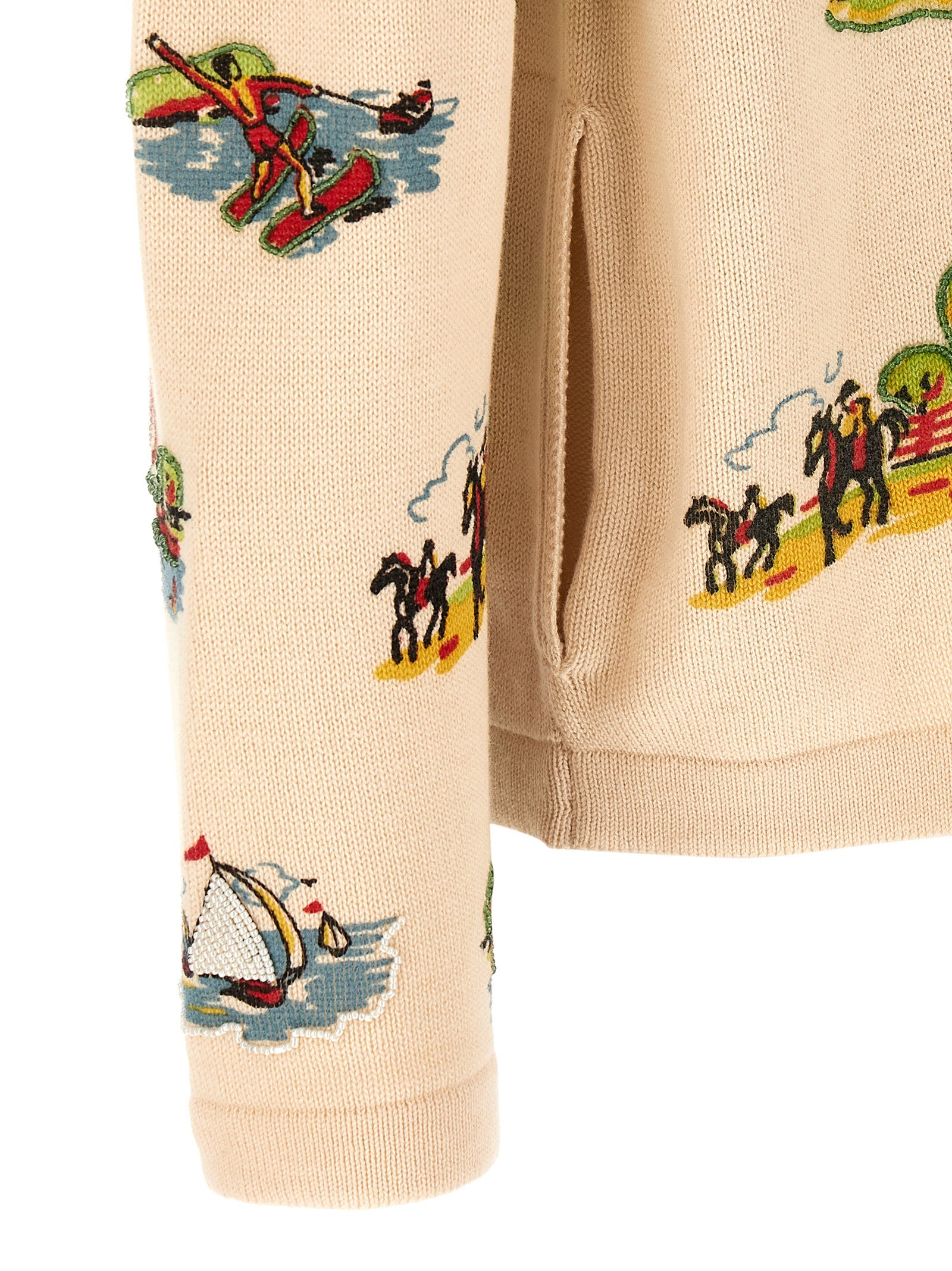 Bode Beaded Camp Cardigan