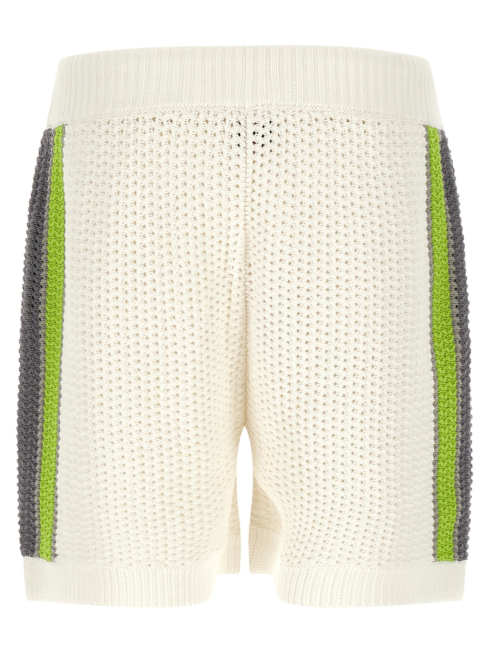 Casablanca Stripe Crochet Bermuda Shorts