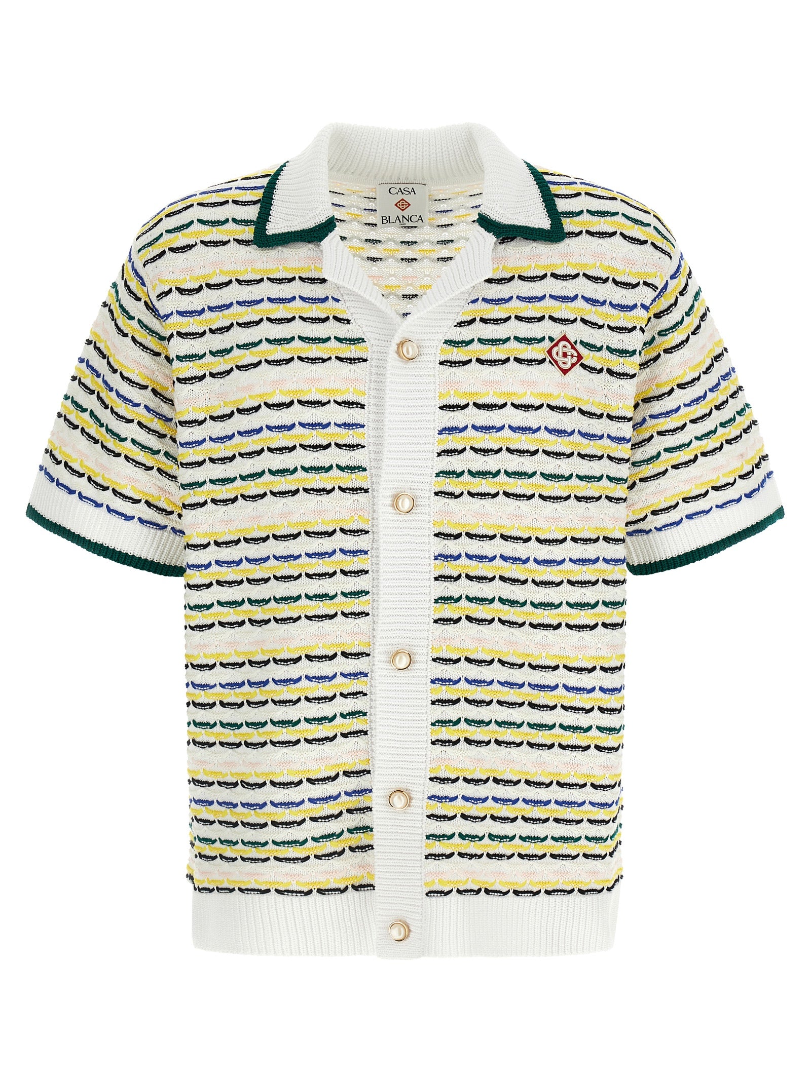 Casablanca Tuck Stitch Short Sleeve Shirt
