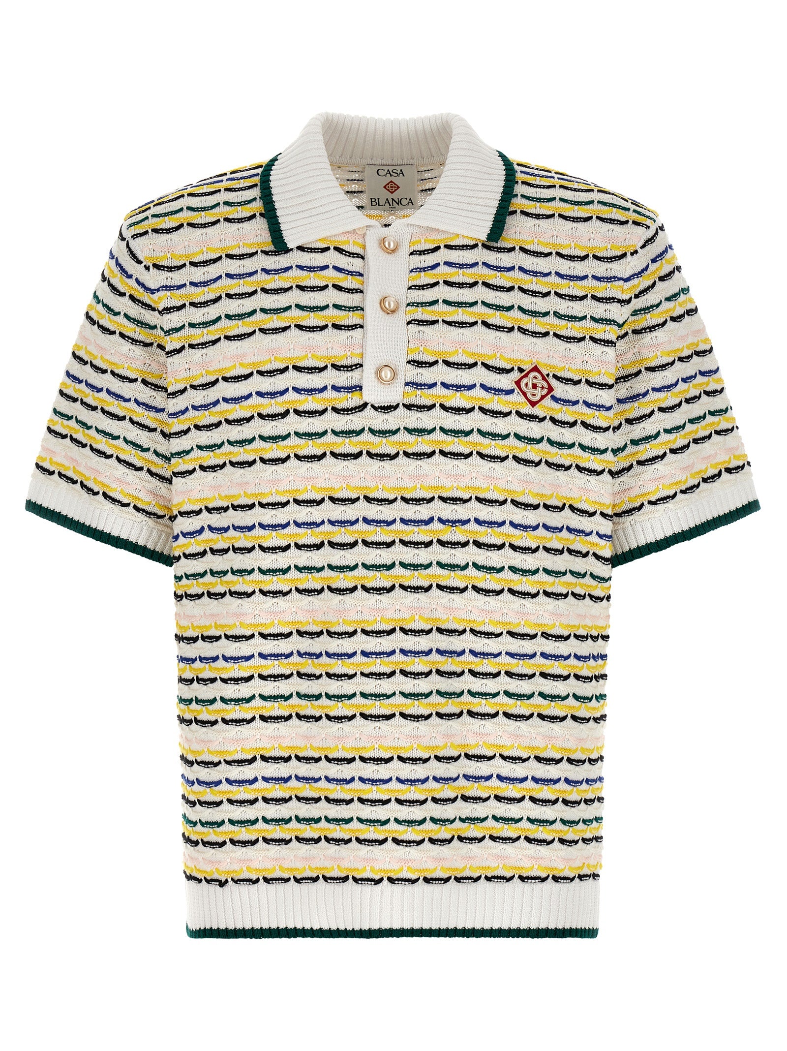Casablanca Tuck Stitch Polo Shirt