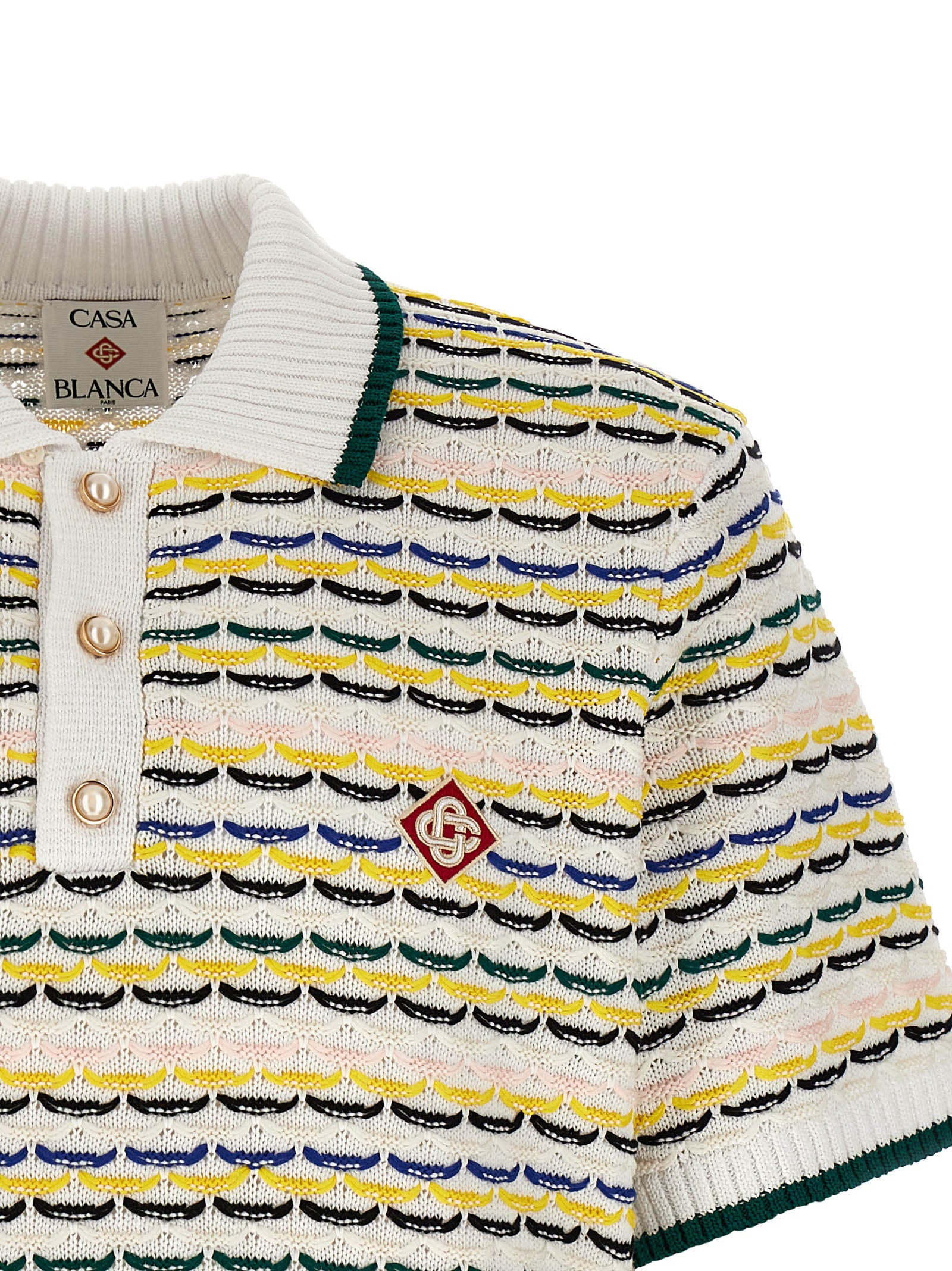 Casablanca Tuck Stitch Polo Shirt