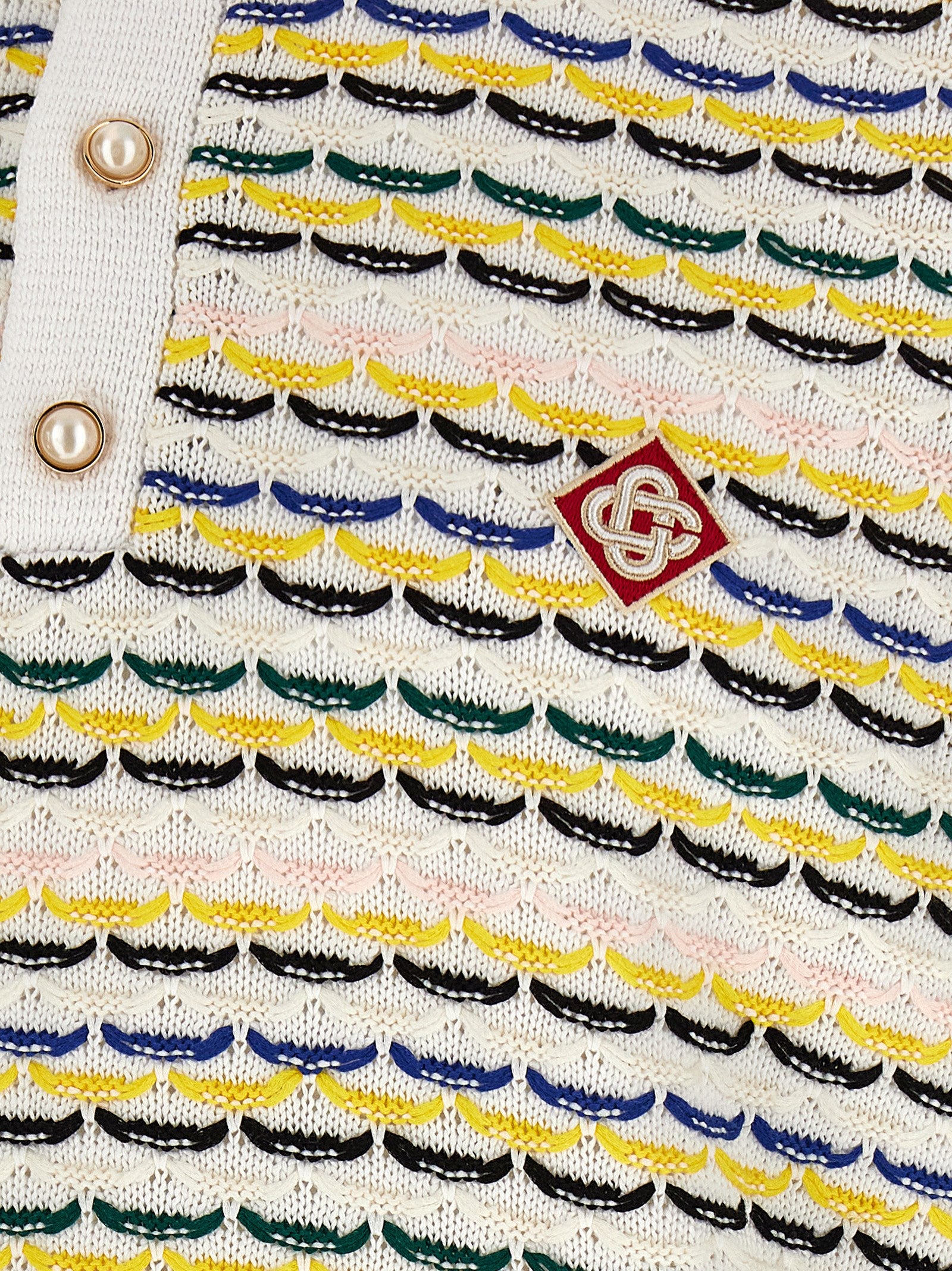 Casablanca Tuck Stitch Polo Shirt