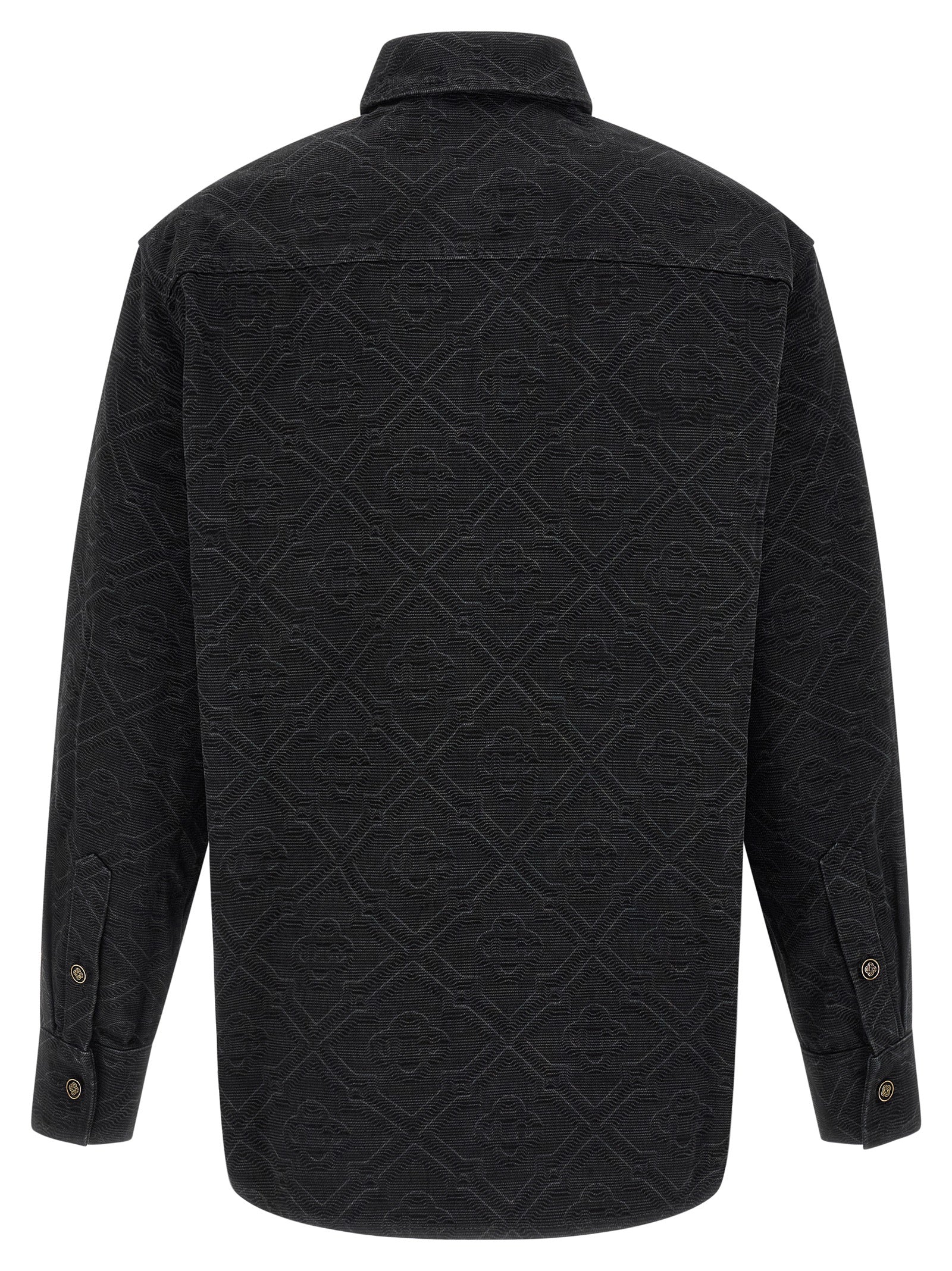 Casablanca Laser Monogram Denim Overshirt