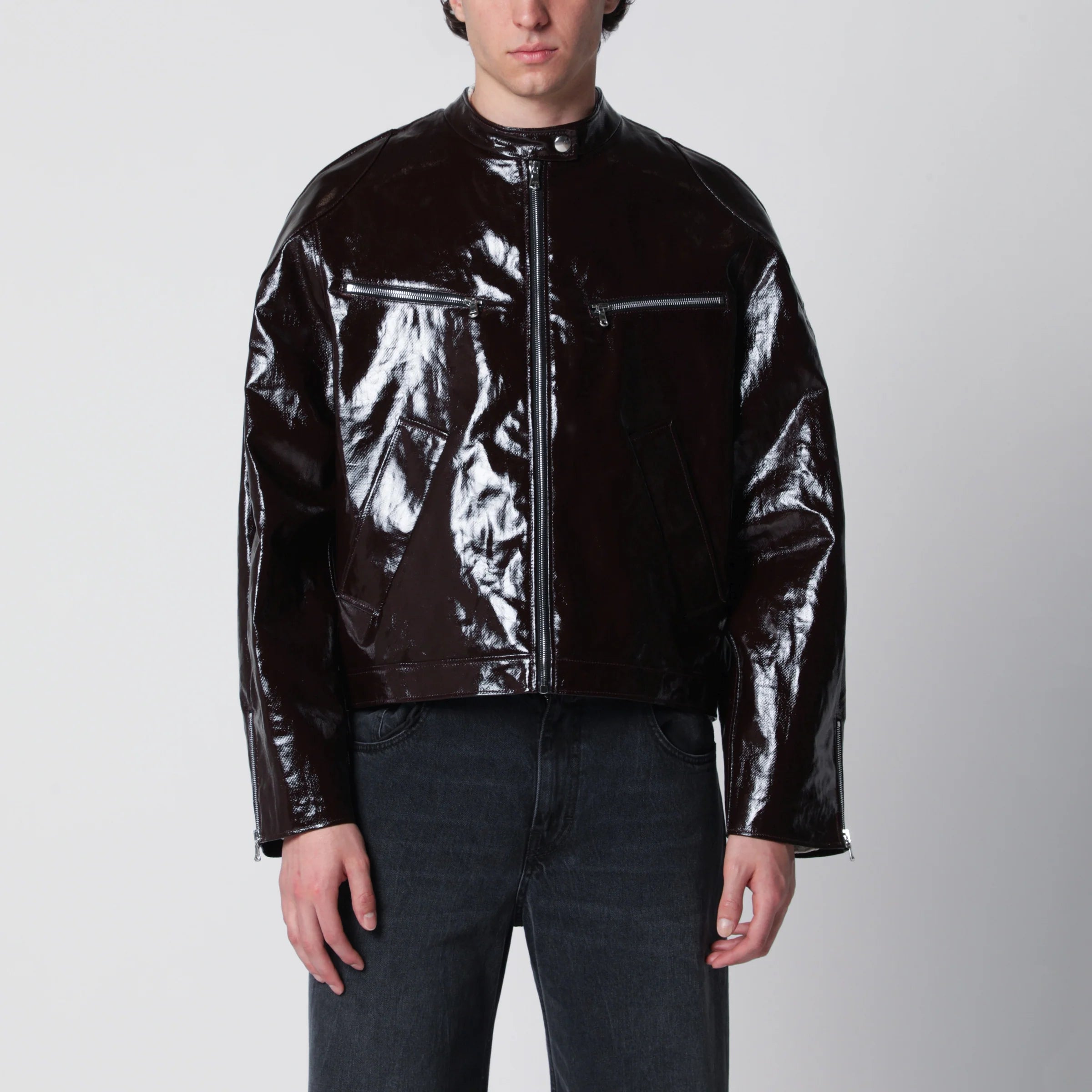 Séfr Ristretto Racer coated linen jacket