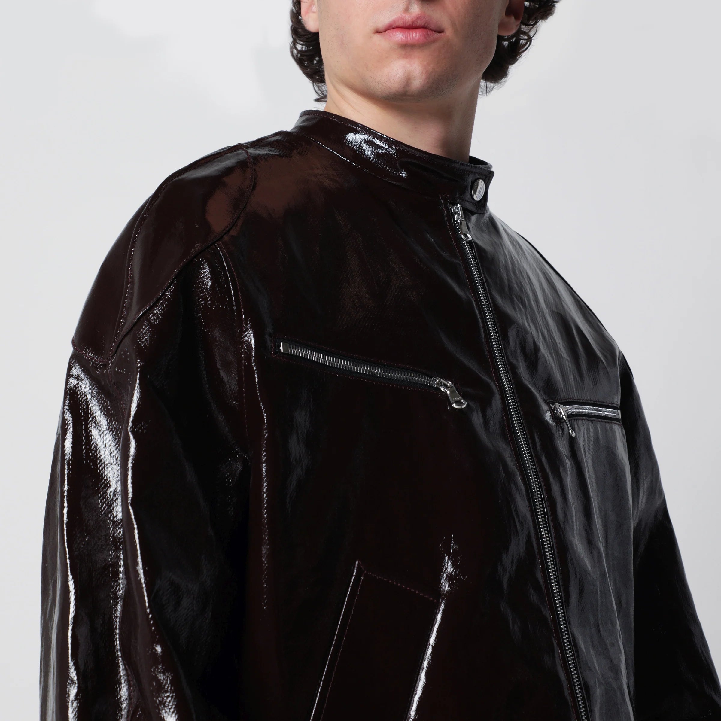 Séfr Ristretto Racer coated linen jacket