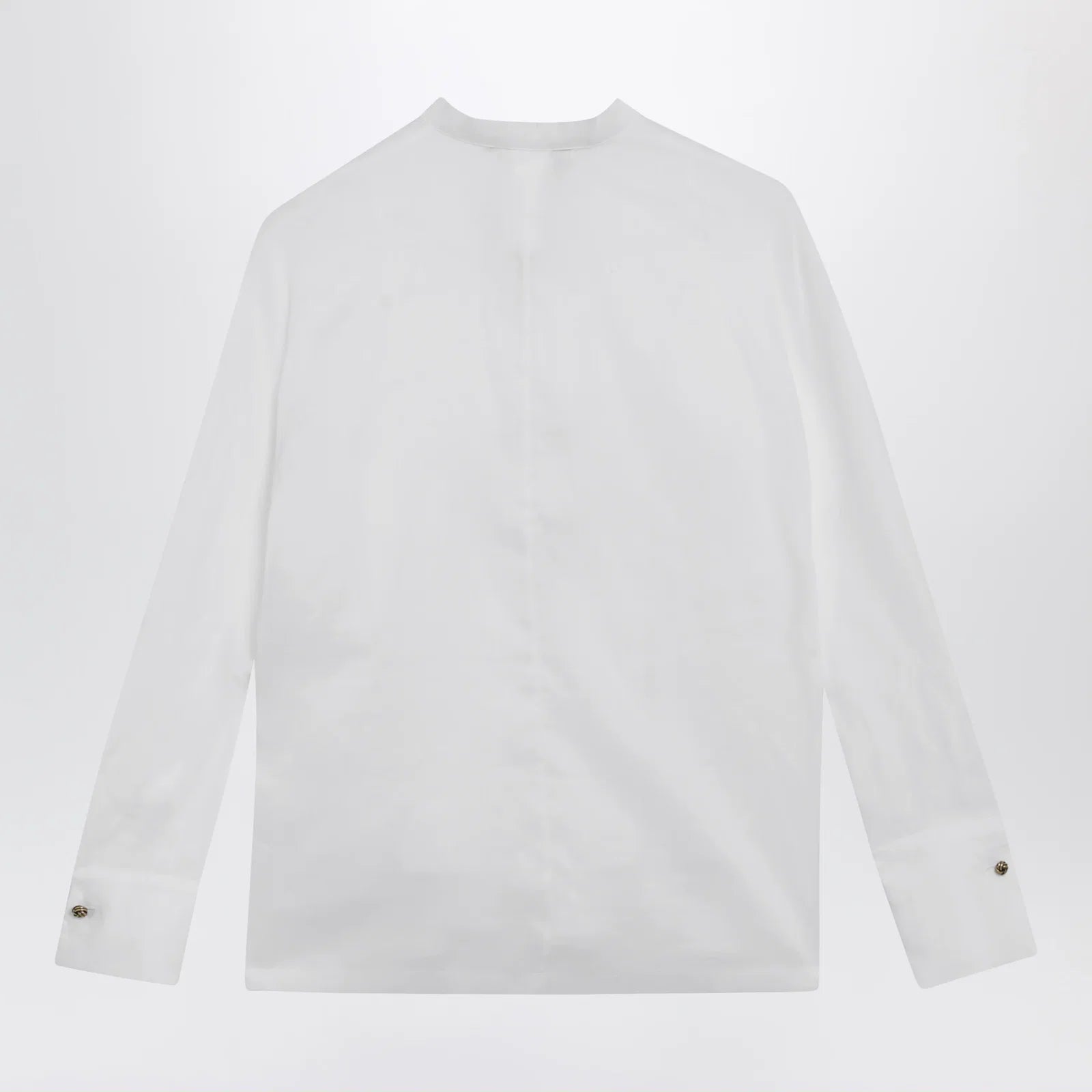 Max Mara Studio Baldili ramie canvas shirt in white