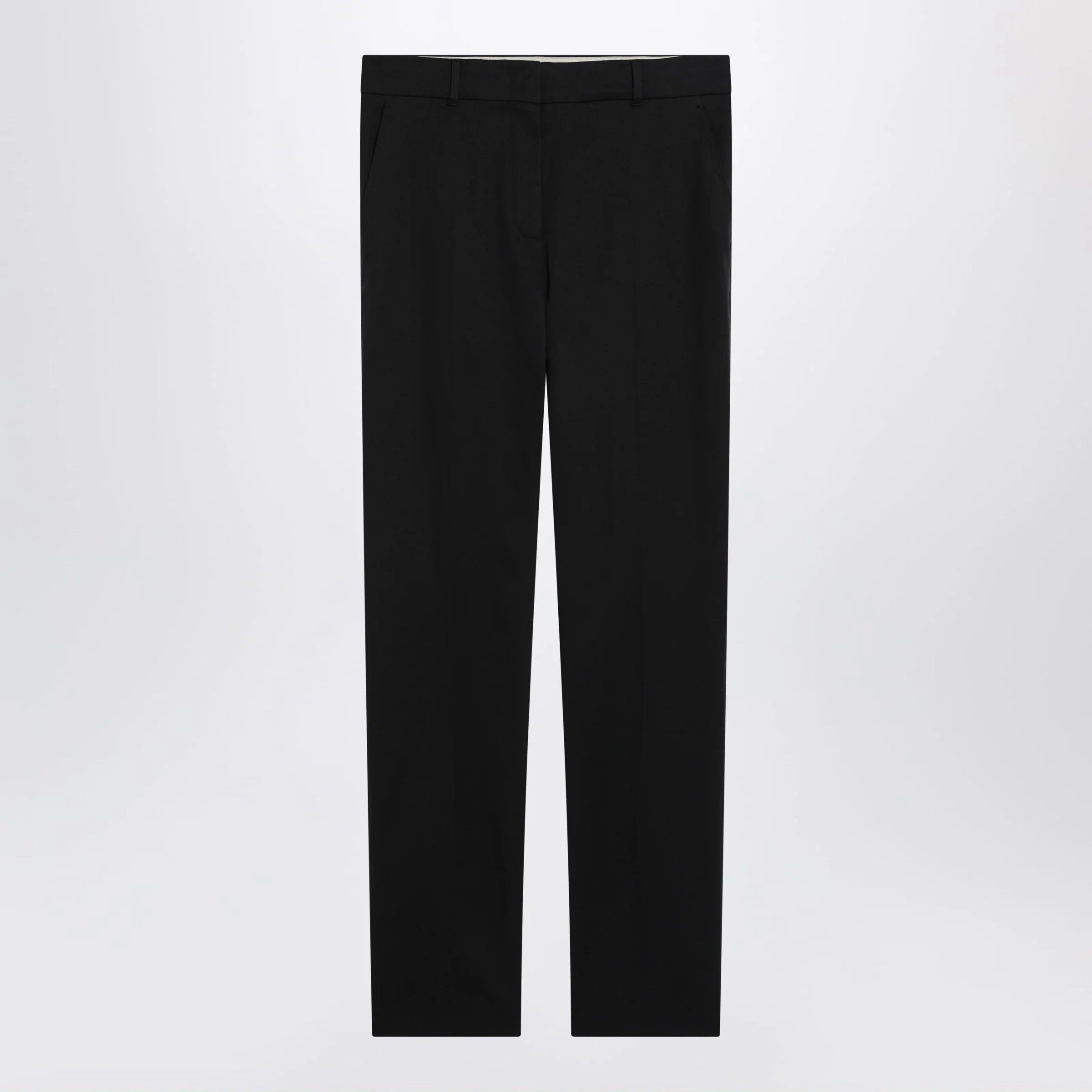 Max Mara Studio Black stretch cotton trousers