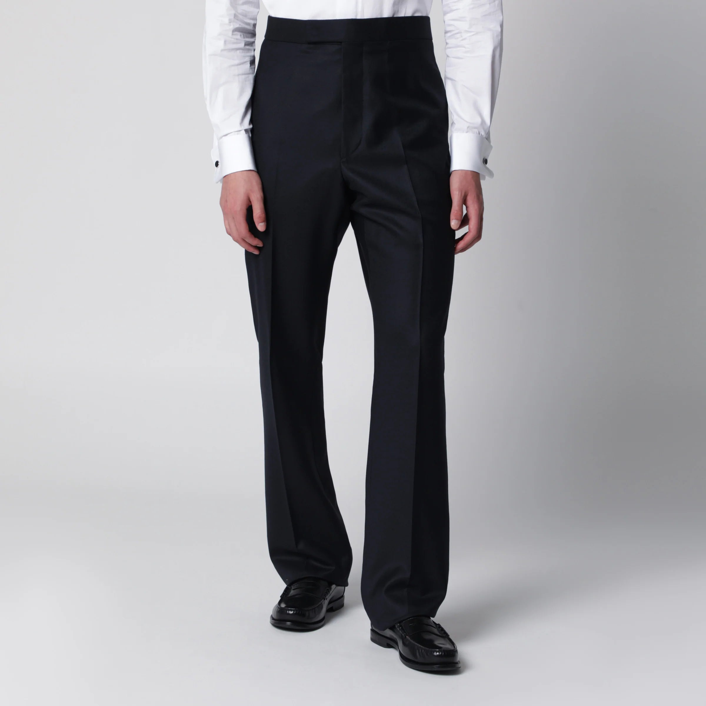 Thom Browne Navy blue wool trousers
