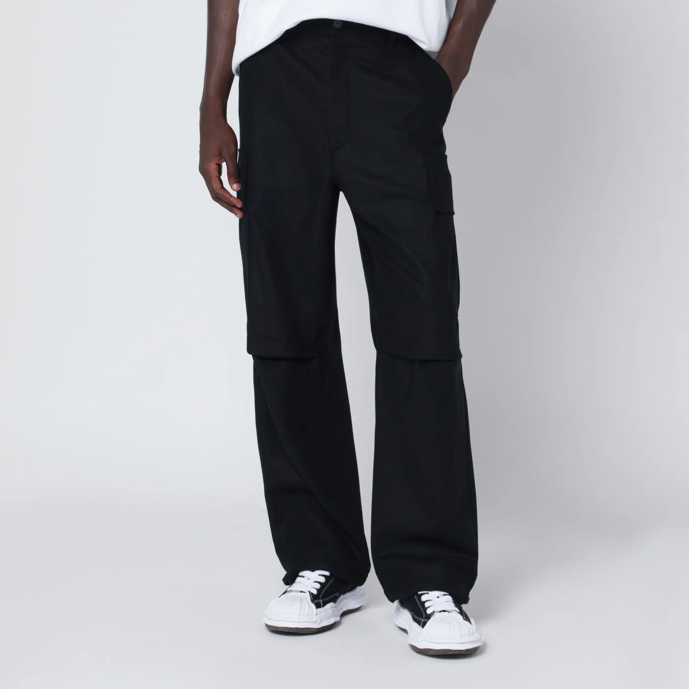 DARKPARK Black Saint wool cargo trousers