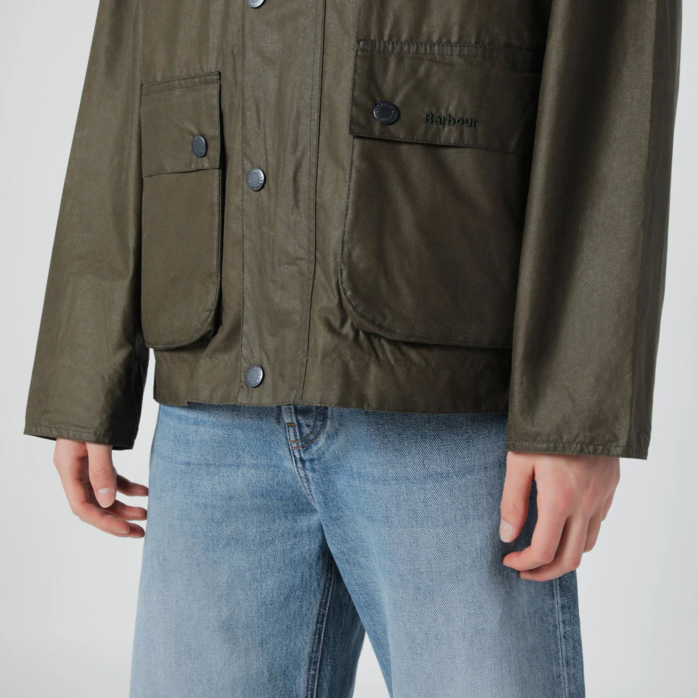 Barbour Modern Bedale olive green waxed jacket