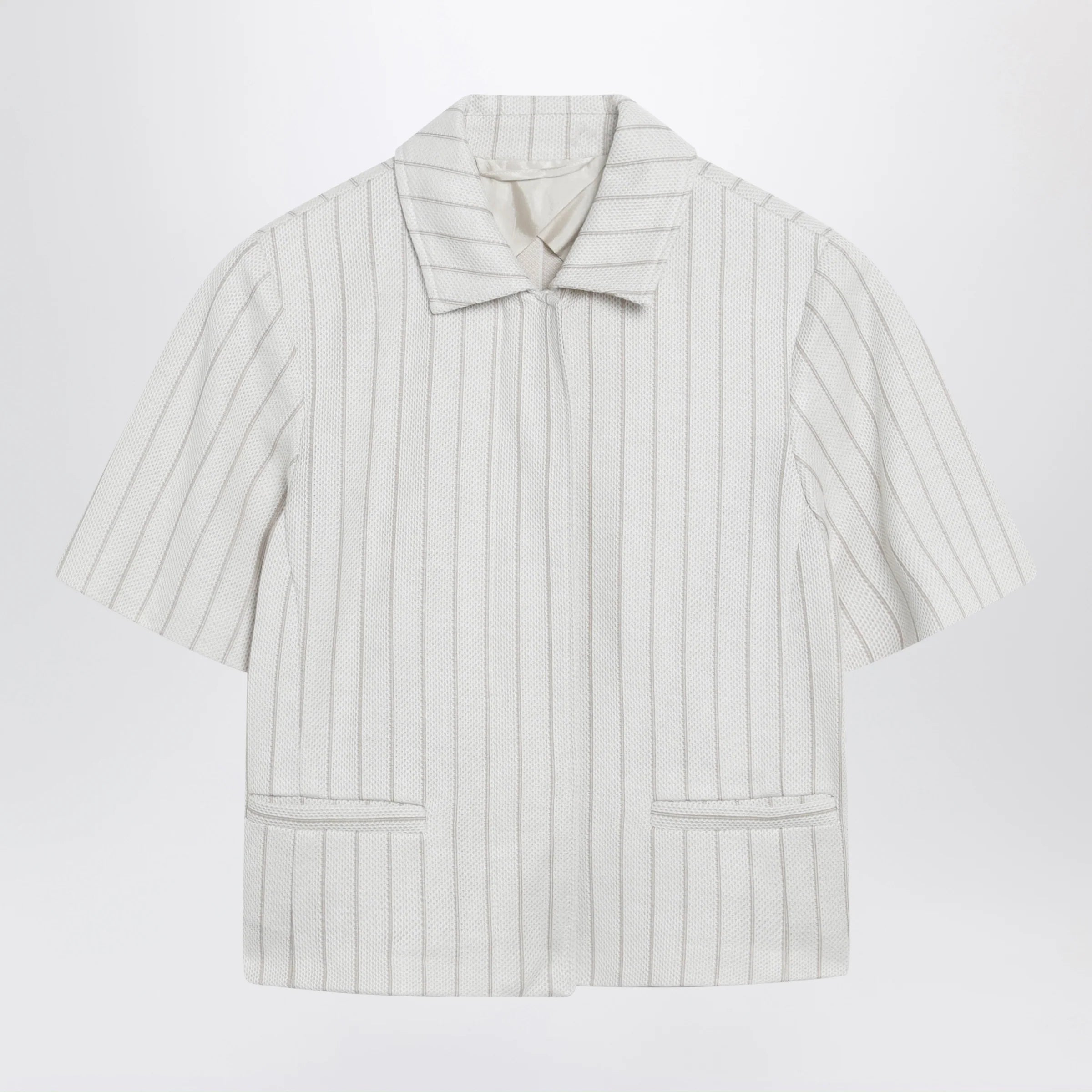Max Mara Pinstripe piqué jersey jacket