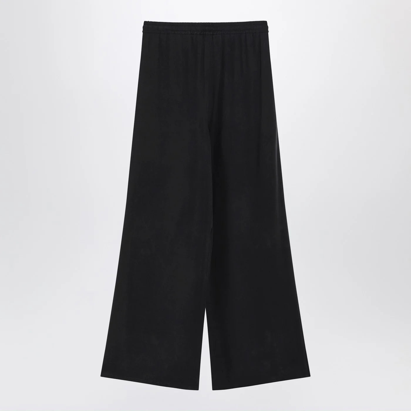 Max Mara Wide-leg blue silk trousers