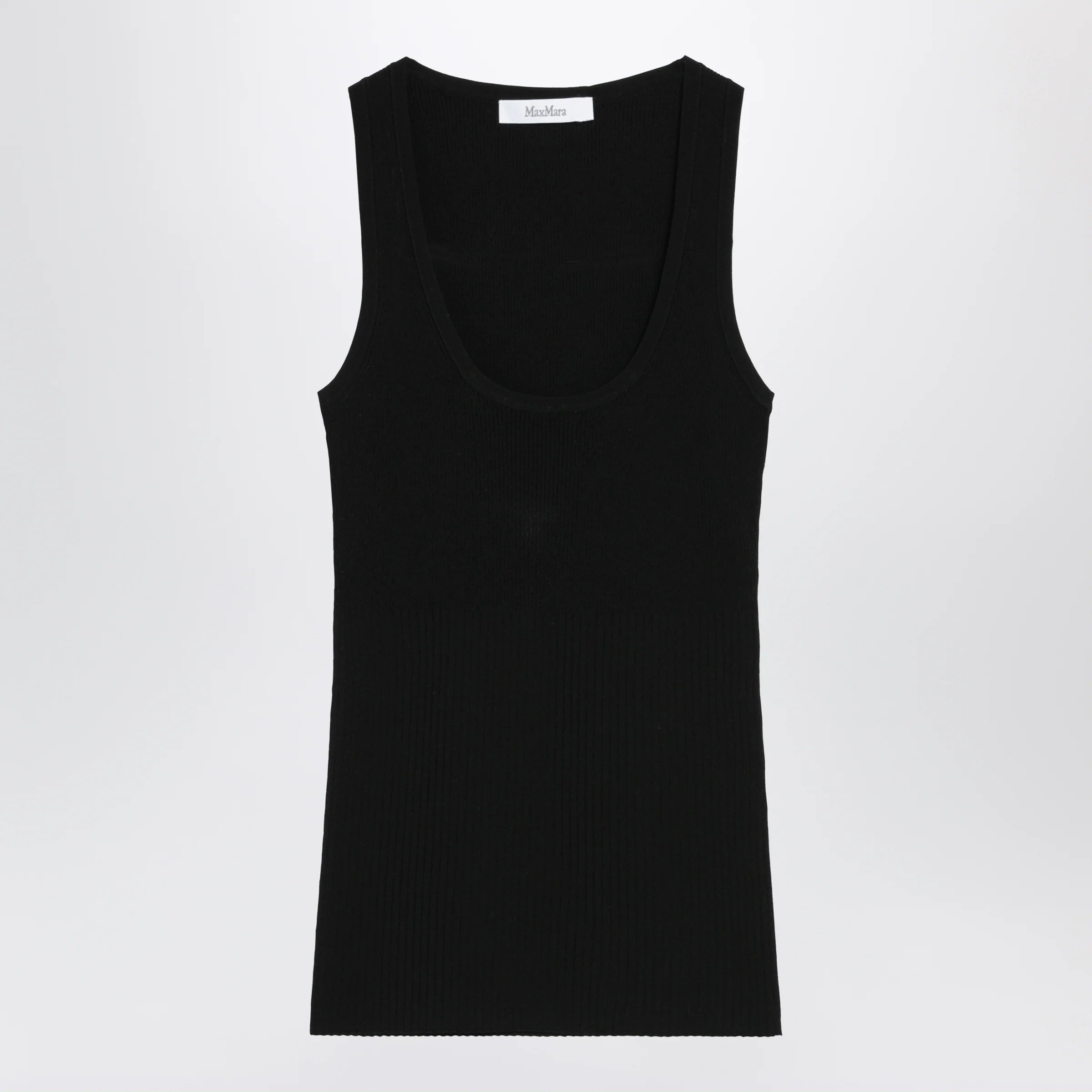 Max Mara Black ribbed tank top