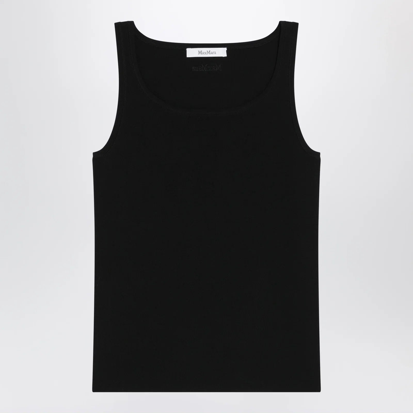 Max Mara Sleeveless viscose crêpe knit top in black