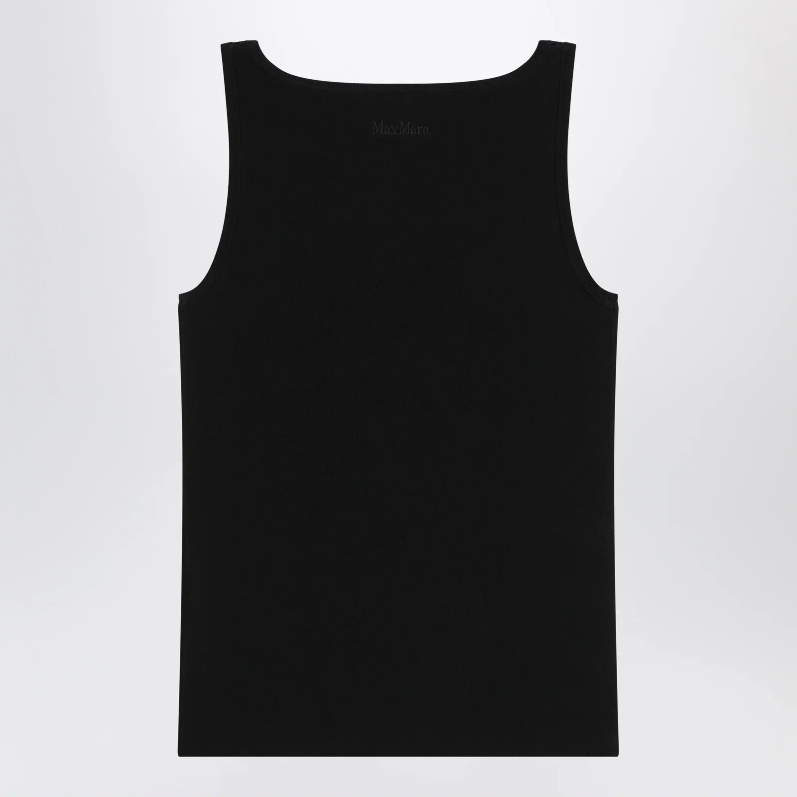 Max Mara Sleeveless viscose crêpe knit top in black