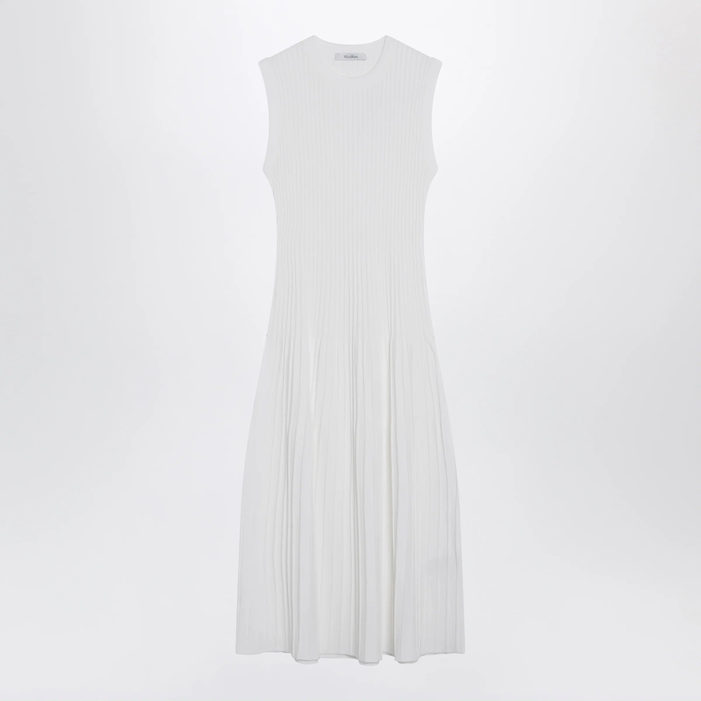 Max Mara Midi dress in white crêpe viscose